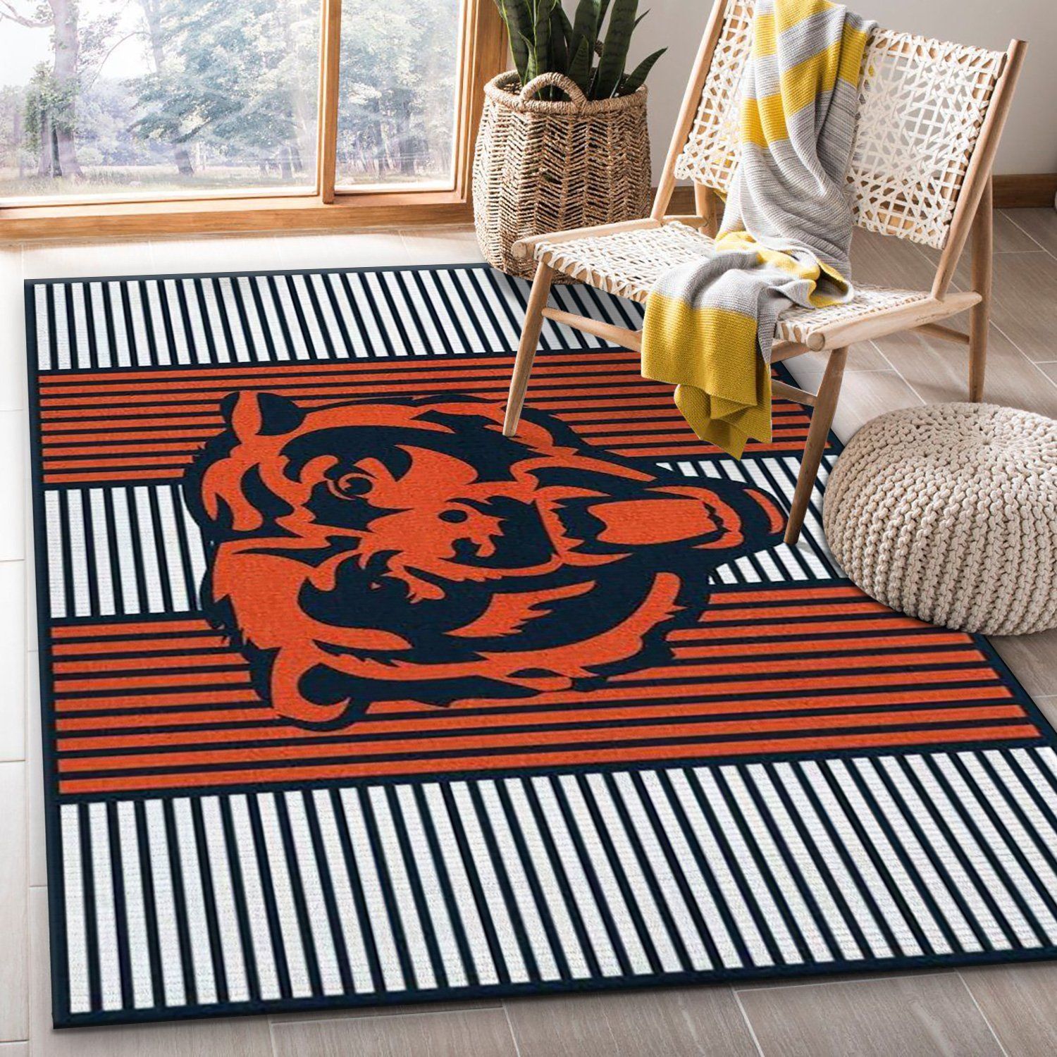 Chicago Bears Imperial Champion Rug NFL Team Logos Area Rug, Living Room Rug, Family Gift US Decor - Indoor Outdoor Rugs