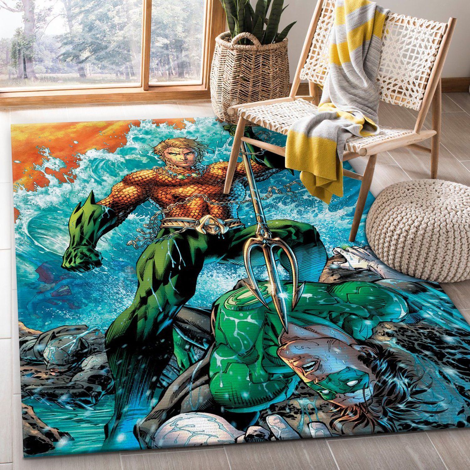 Aquaman Wins Area Rug, Kitchen Rug, Home US Decor - Indoor Outdoor Rugs