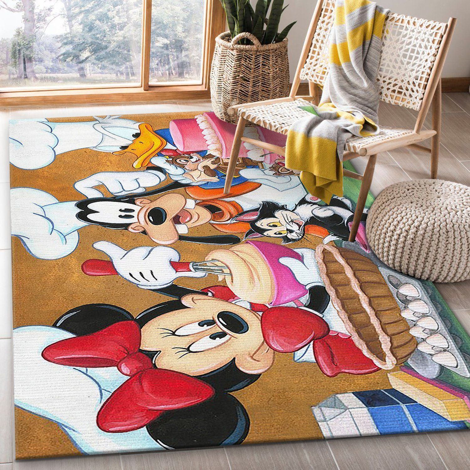 Happy Disney Area Rug Living Room Rug US Gift Decor - Indoor Outdoor Rugs