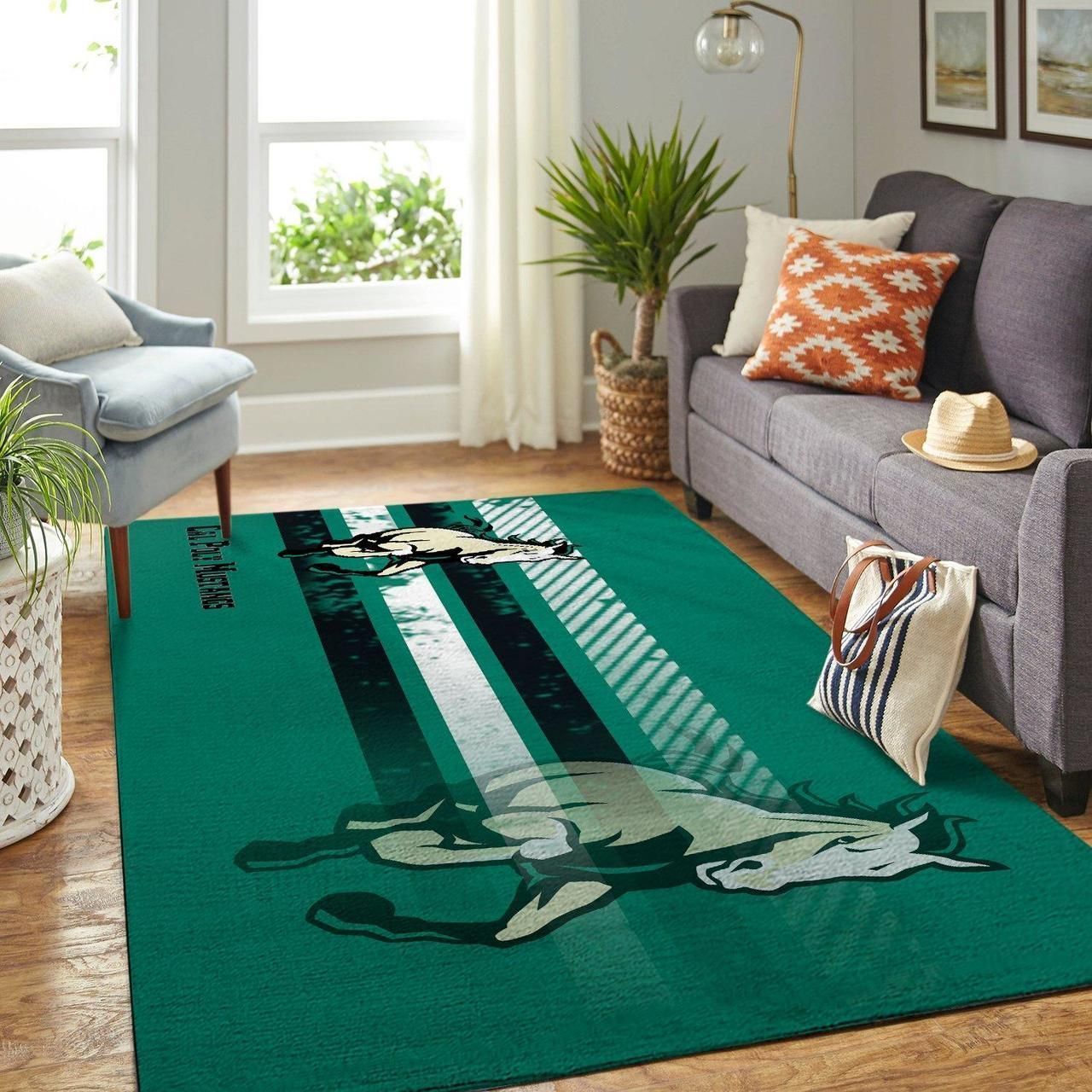 Cal Poly Mustangs Rug Room Carpet Sport Custom Area Ncaa Floor Mat Home Decor - Indoor Outdoor Rugs