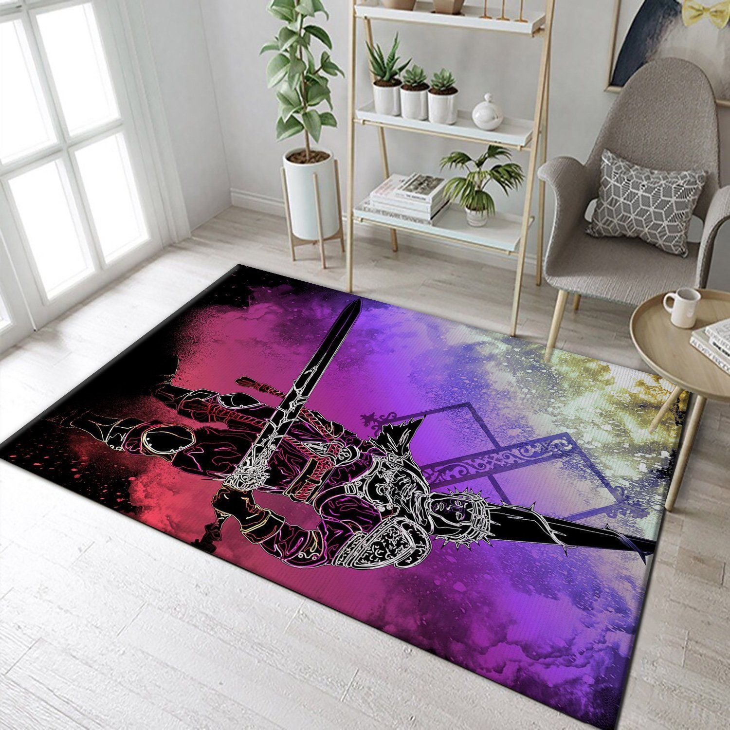 Soul Of The Penitent Manga Hero Area Rug, Gift for fans, US Gift Decor - Indoor Outdoor Rugs