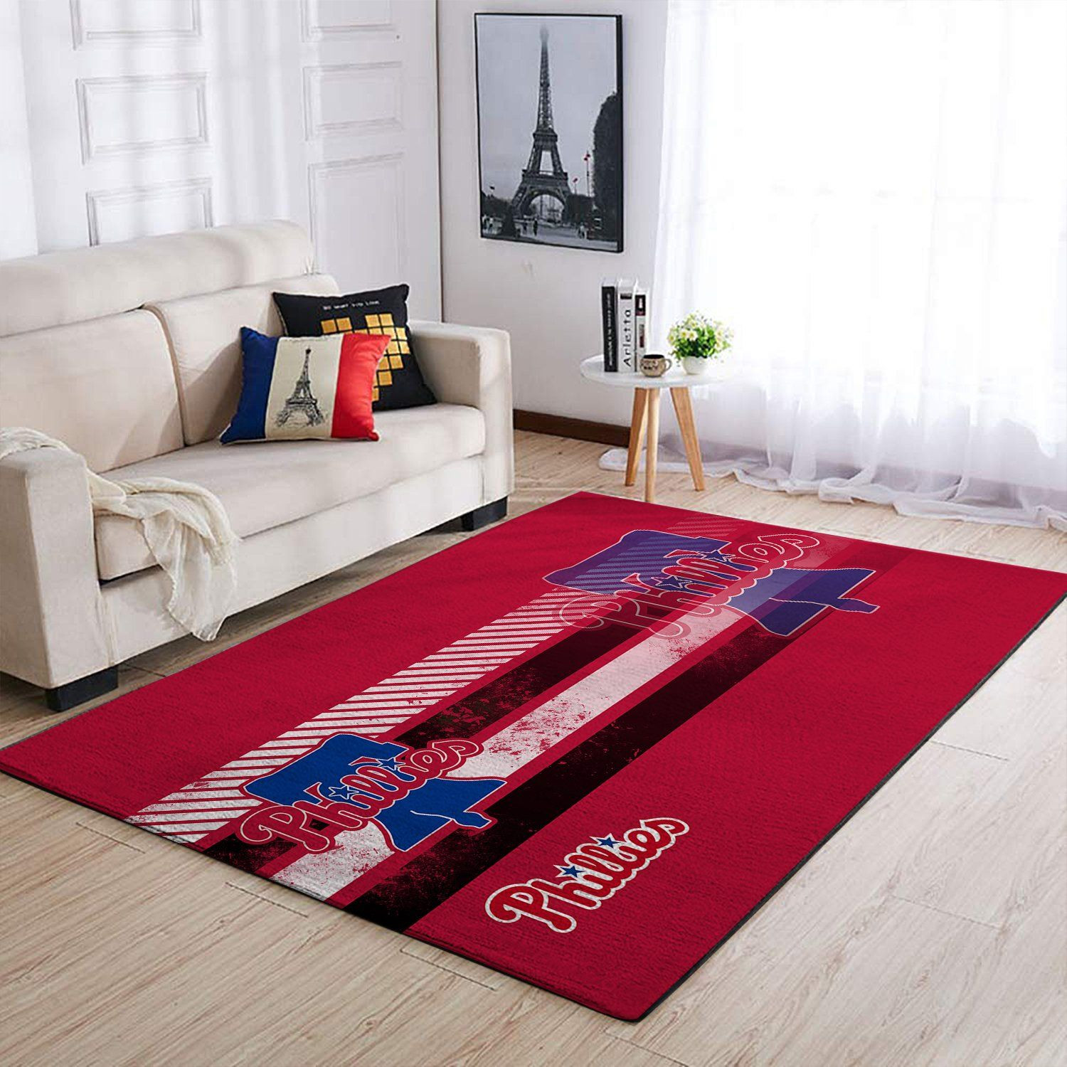 Philadelphia Phillies Mlb Team Logo Nice Gift Home Decor Rectangle Area Rug - Indoor Outdoor Rugs