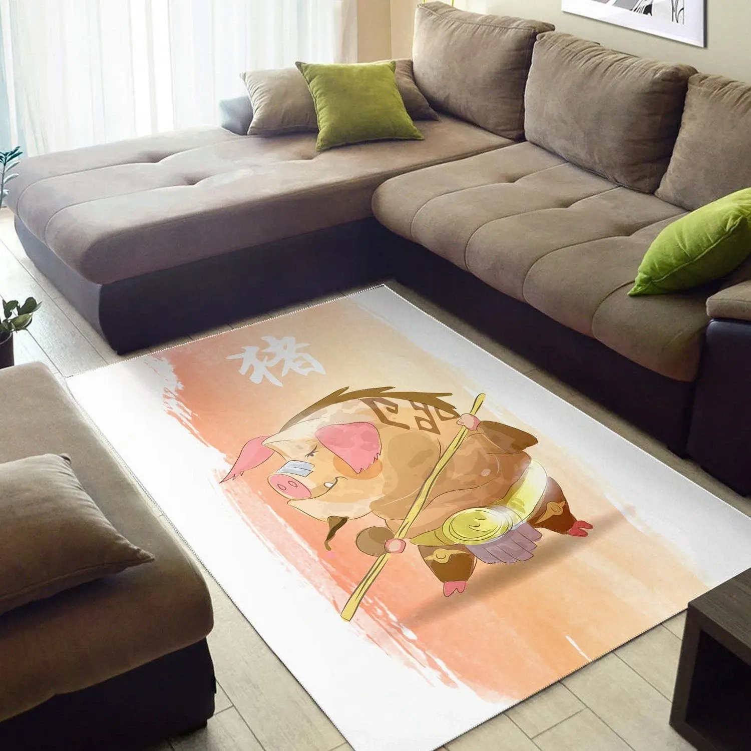 Chinese Zodiac Pig  Area Rug ,  Christmas Gift, Floor Decor Home Decor - Indoor Outdoor Rugs