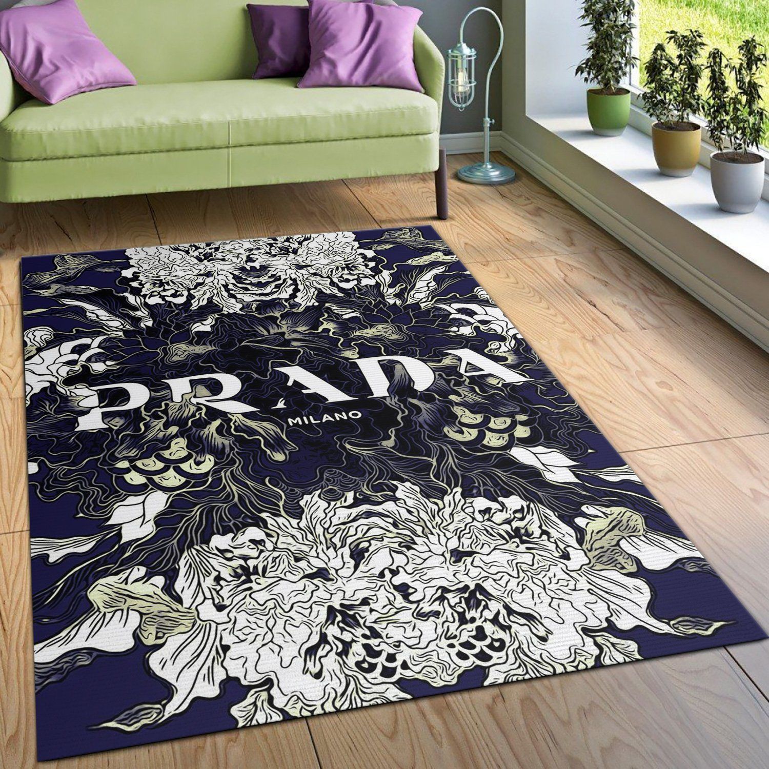 Prada Area Rug Living Room Rug Home Decor Floor Decor - Indoor Outdoor Rugs