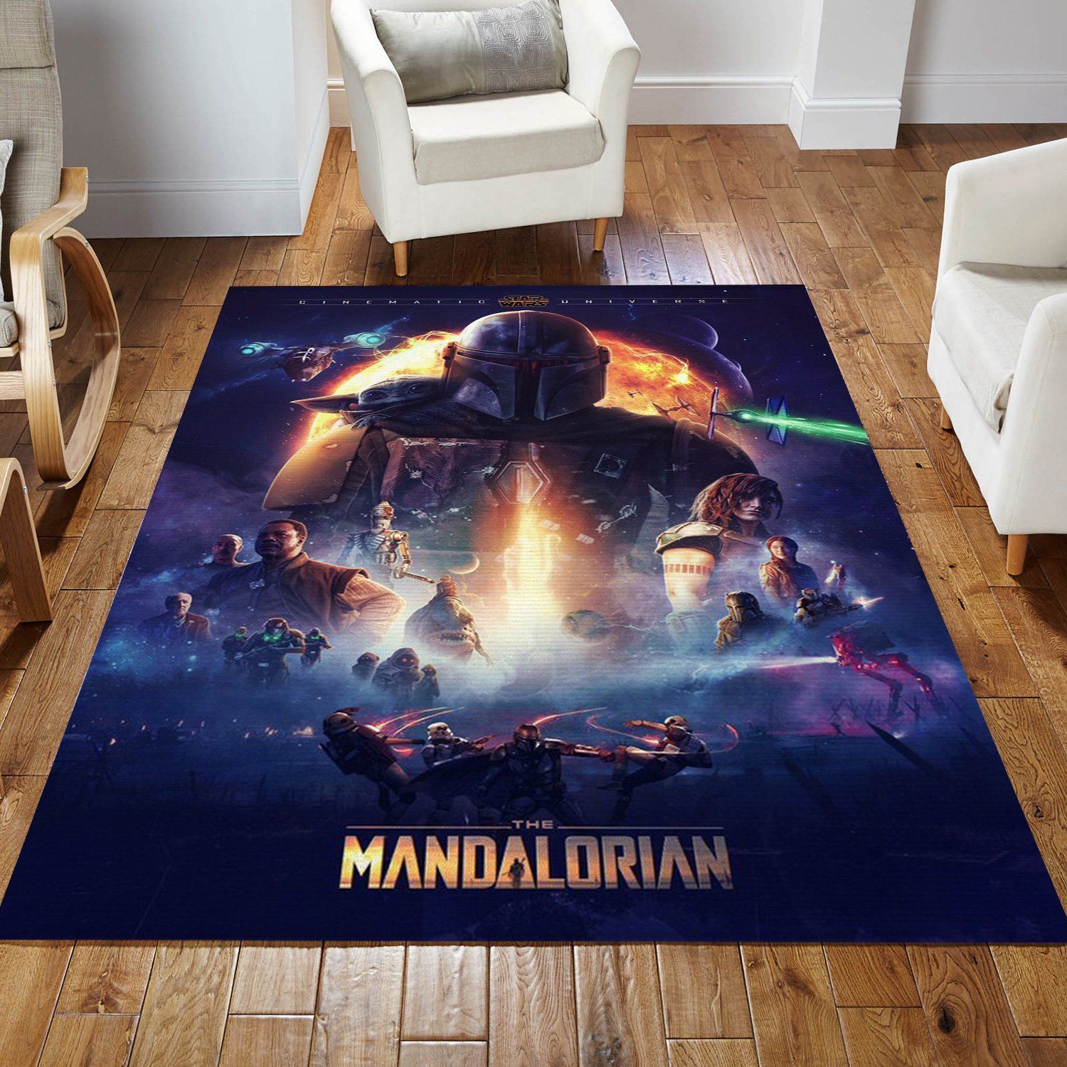 Mandalorian Baby Yoda Ver47 Area Rug For Christmas Bedroom Rug Home Decor Floor Decor - Indoor Outdoor Rugs