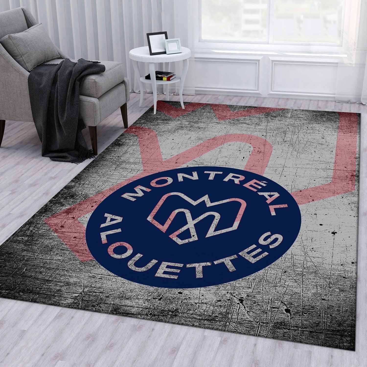 Montreal Allouettes Nfl Rug Living Room Rug Home Decor Floor Decor - Indoor Outdoor Rugs