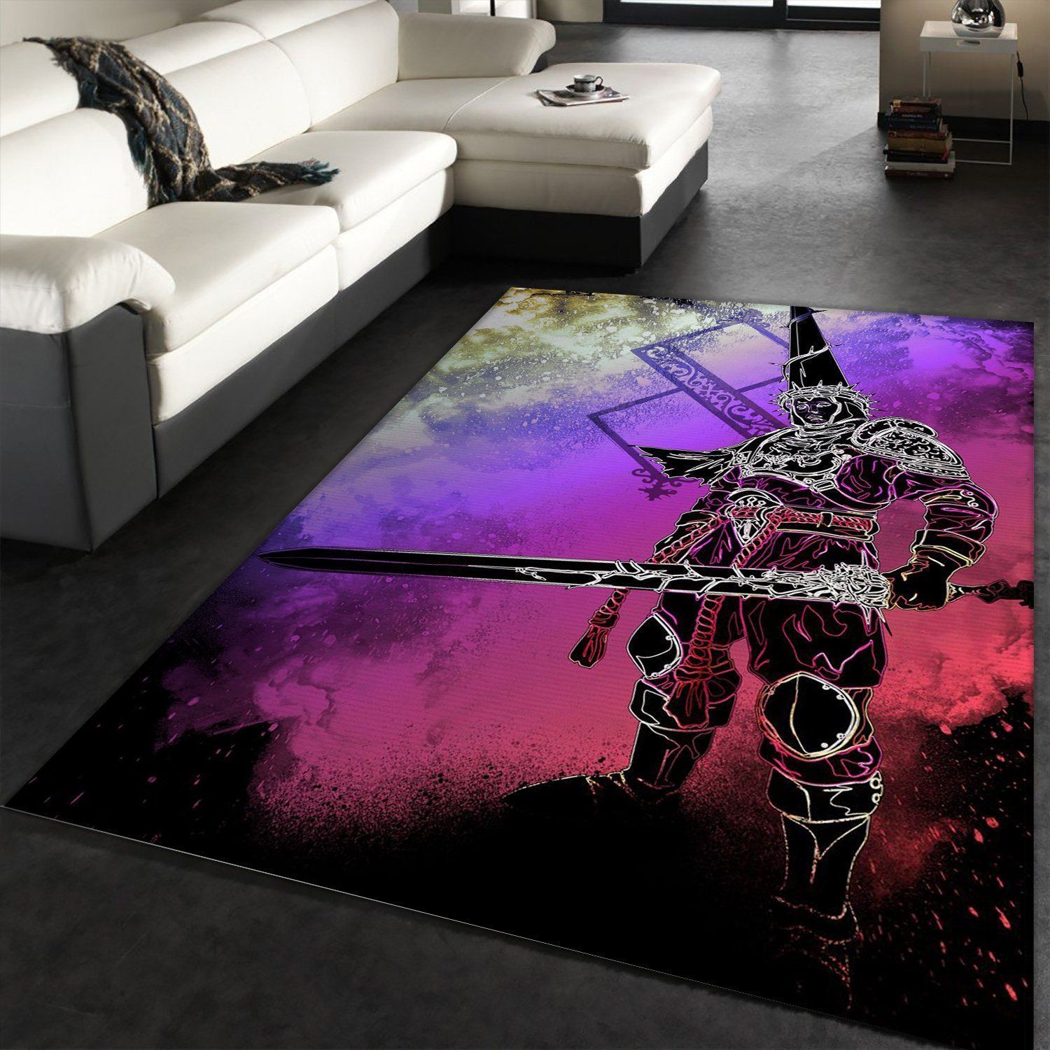 Soul Of The Penitent Manga Hero Area Rug, Gift for fans, US Gift Decor - Indoor Outdoor Rugs