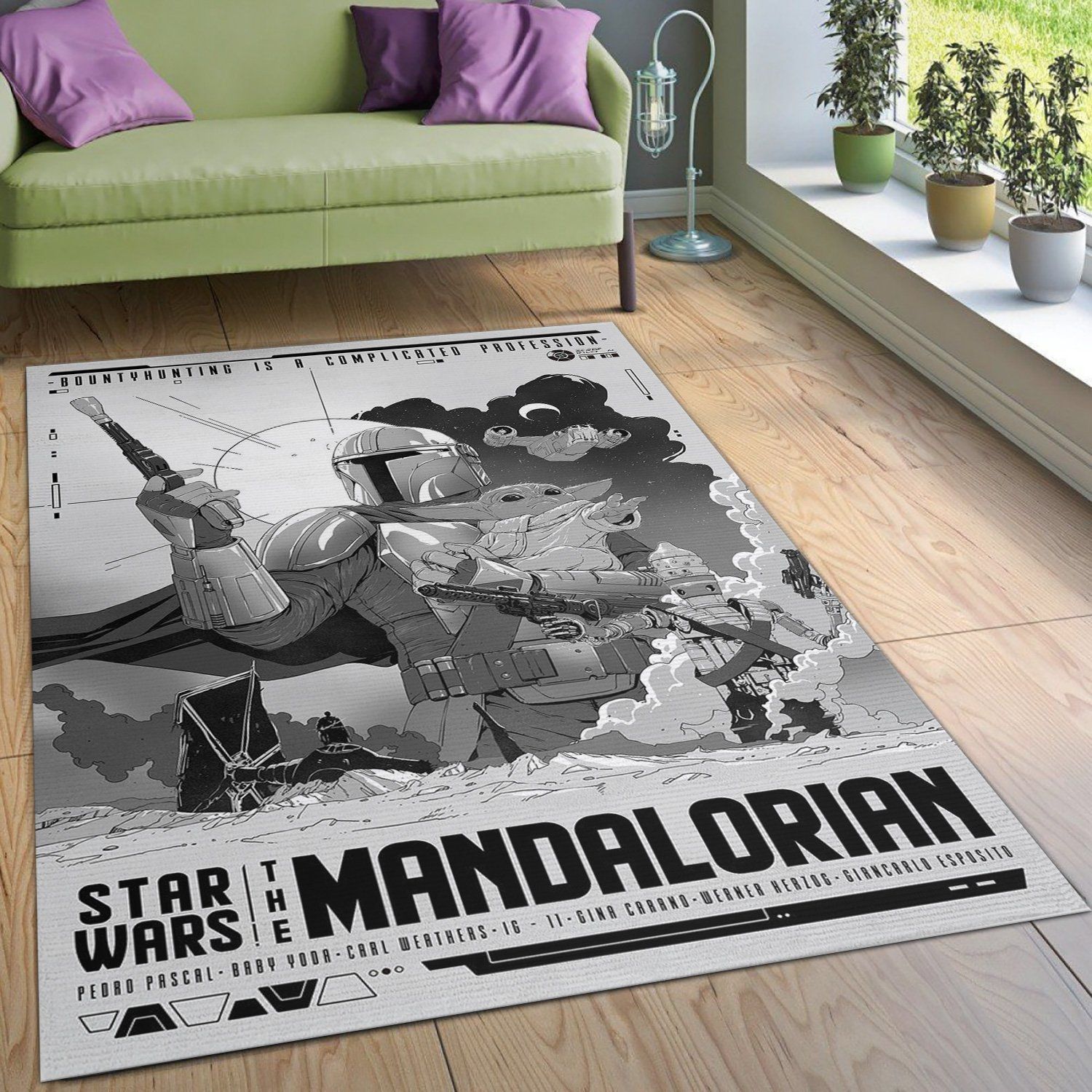 Mandalorian Ver2 Area Rug Bedroom Rug Home Decor Floor Decor - Indoor Outdoor Rugs