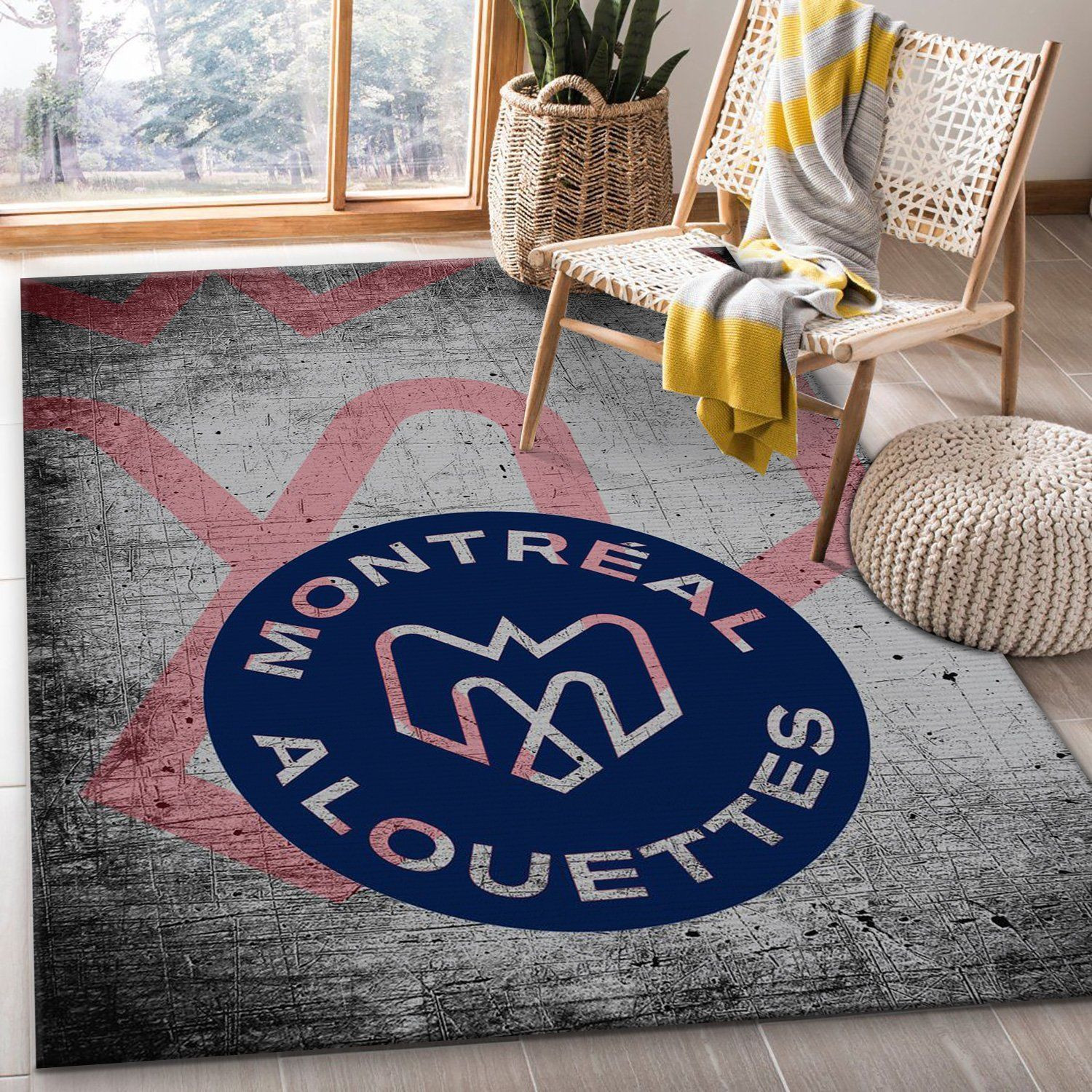 Montreal Allouettes Nfl Rug Living Room Rug Home Decor Floor Decor - Indoor Outdoor Rugs