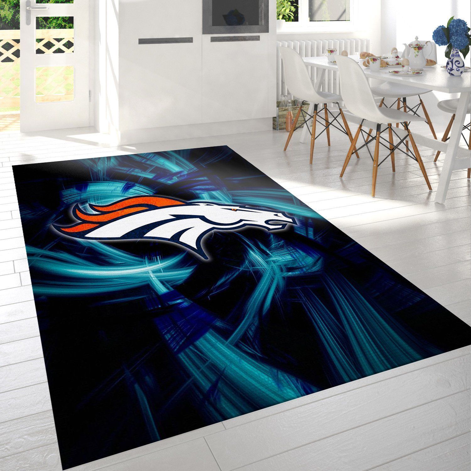 Denver Broncos Nfl Logo Area Rug For Gift Bedroom Rug Home Decor Floor Decor - Indoor Outdoor Rugs