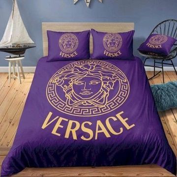 Versace Purple 12 Bedding Sets Duvet Cover Sheet Cover Pillow Cases Luxury Bedroom Sets
