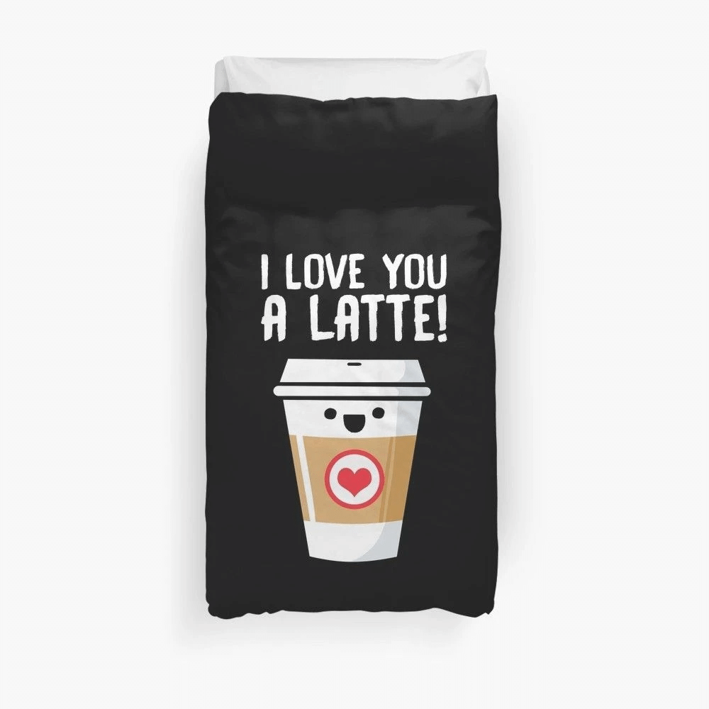 Latte Love Bedroom Duvet Cover Bedding Sets