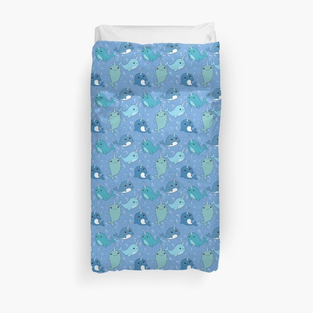 Narwhal Pattern Bedroom Duvet Cover Bedding Sets