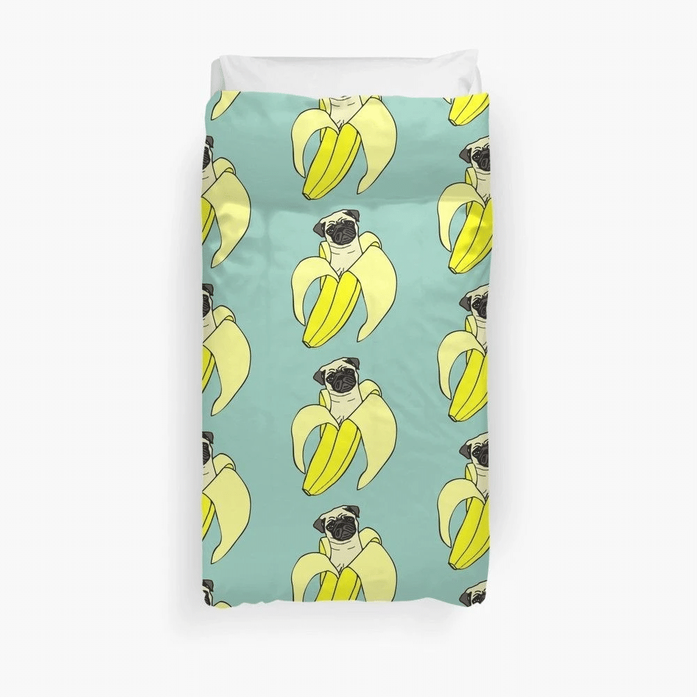 Banana Pug Bedroom Duvet Cover Bedding Sets