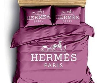 Herms Prune 11 Bedding Sets Duvet Cover Sheet Cover Pillow Cases Luxury Bedroom Sets