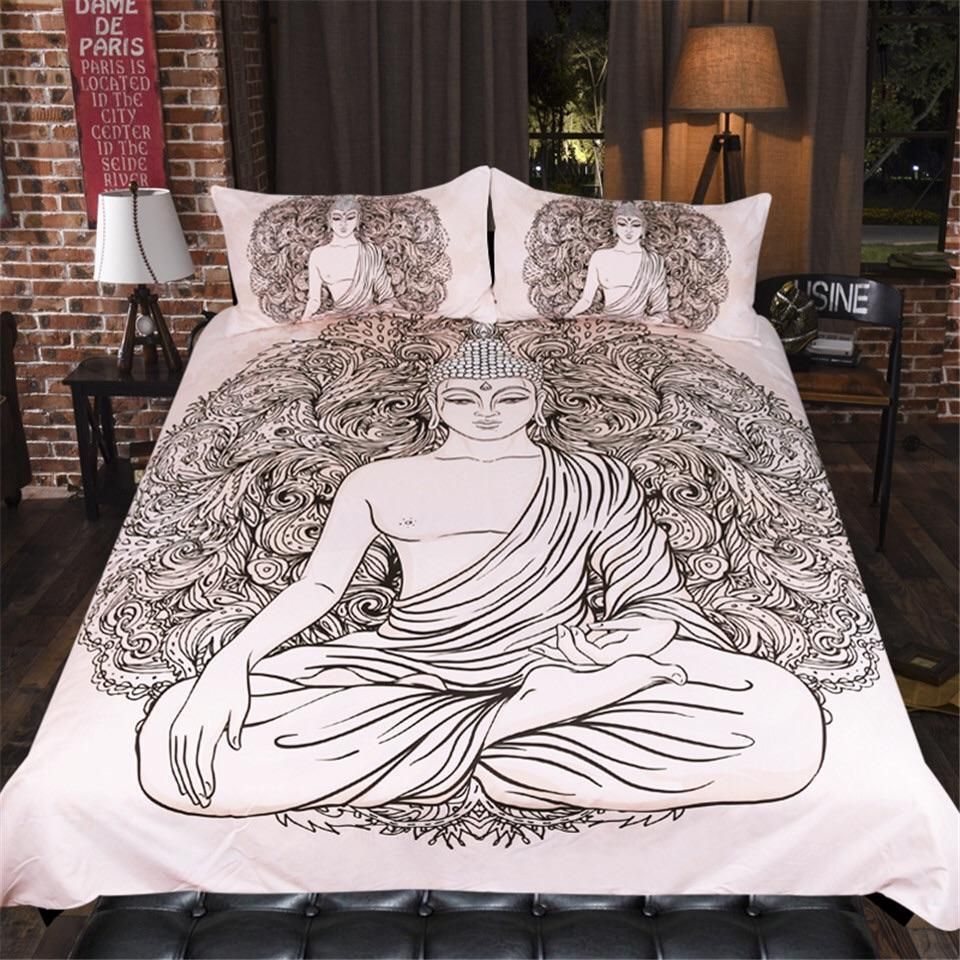 Meditating Buddha Bedroom Duvet Cover Bedding Sets