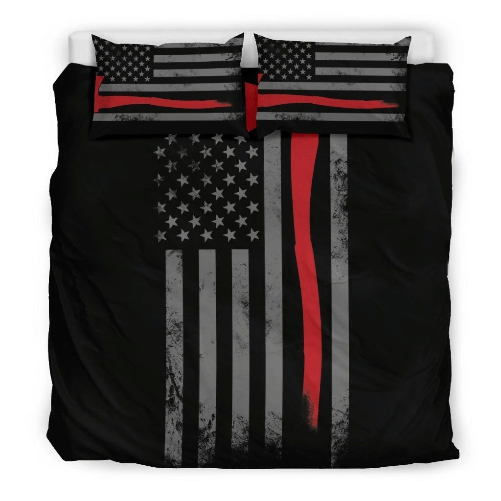 Firefighter Flag Bedding Set Duvet Cover Hgm332