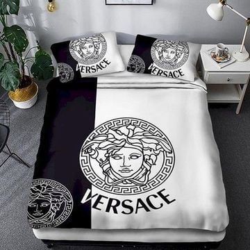Versace White Black 16 Bedding Sets Duvet Cover Sheet Cover Pillow Cases Luxury Bedroom Sets