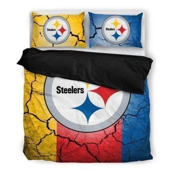 Pittsburgh Steelers 1 NFL Bedding Sets Duvet Cover Sheet Cover Pillow Cases Luxury Bedroom Sets
