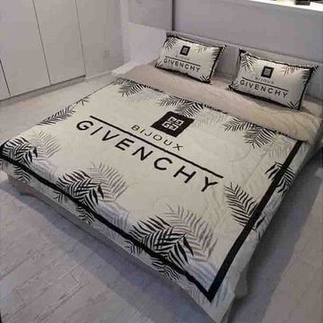 Givenchy Leaf White 10 Bedding Sets Duvet Cover Sheet Cover Pillow Cases Luxury Bedroom Sets