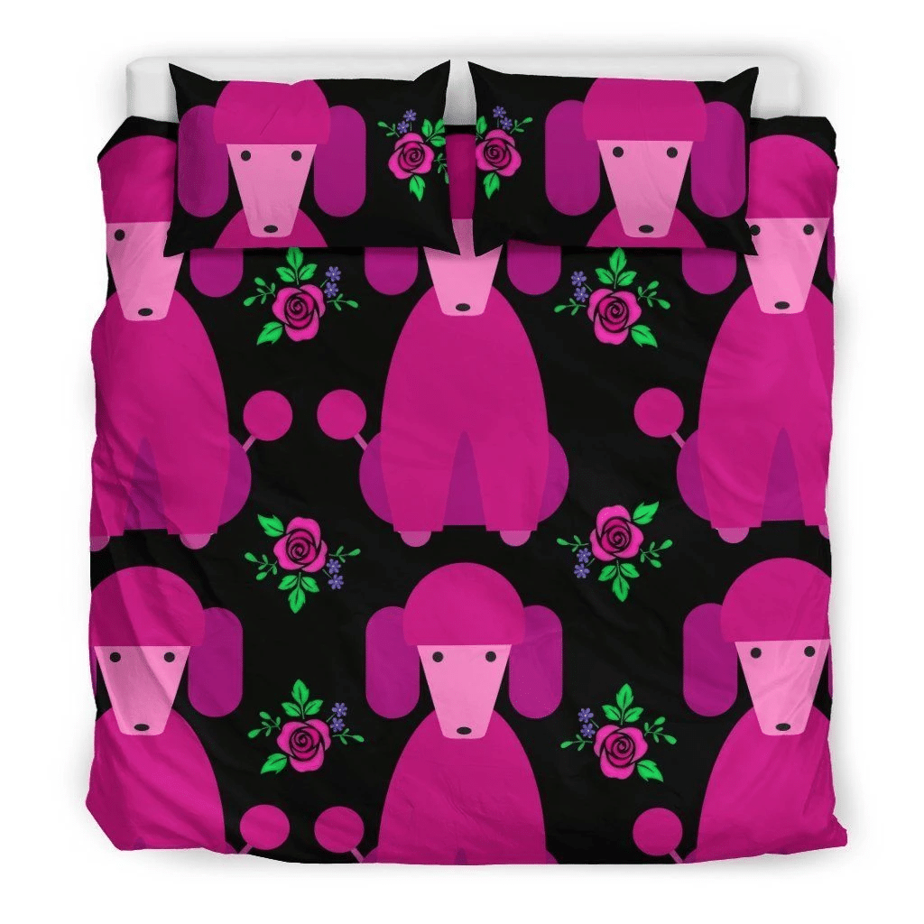 Pink Poodles Bedroom Duvet Cover Bedding Sets