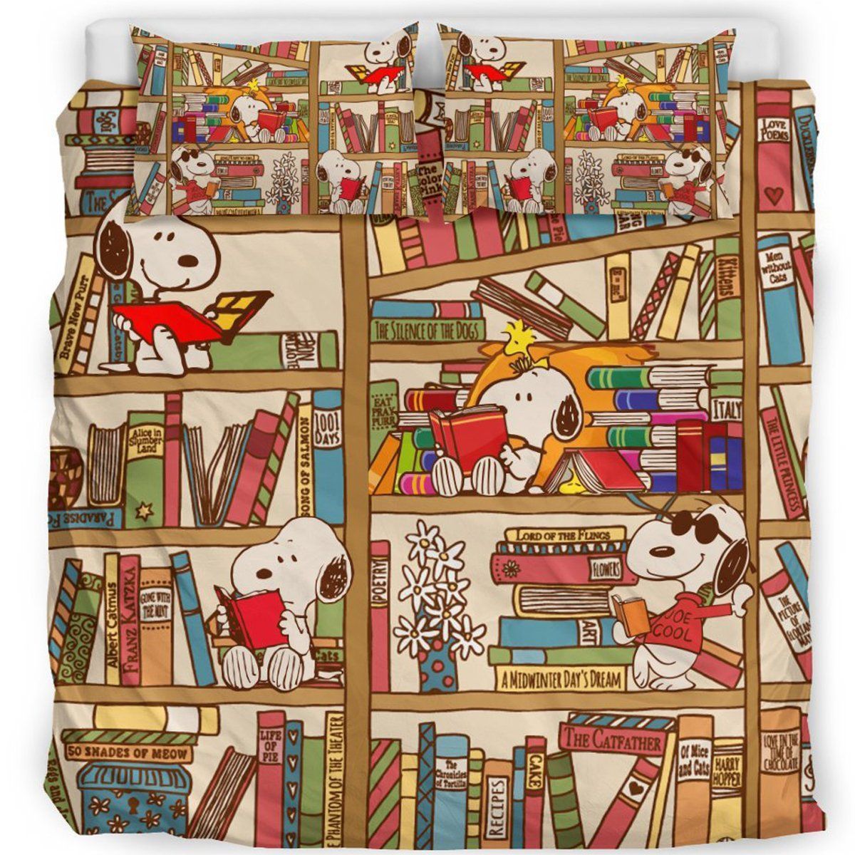 Snoopy Bookshelf - Bedding Set