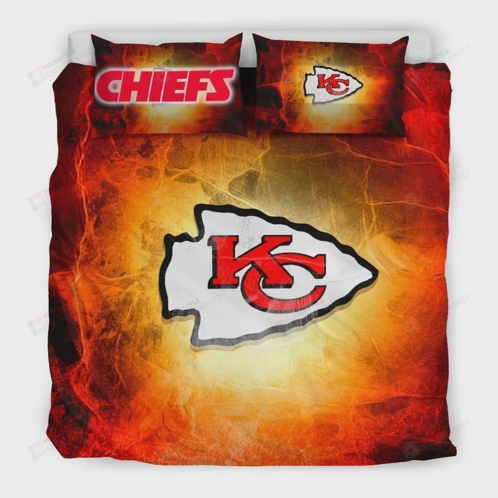 Kansas City Chiefs Duvet Cover Quilt Cover Pillowcase Bedding Set