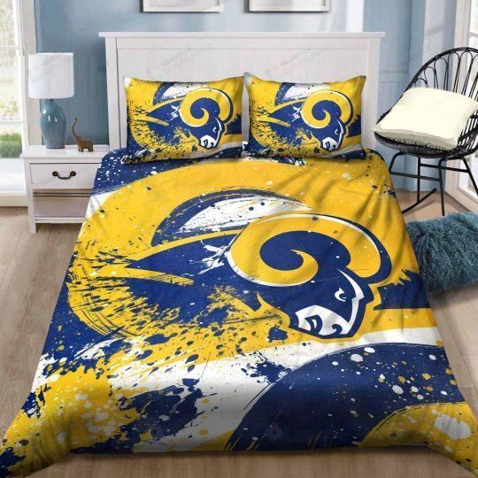 Los Angeles Rams Logo D Printed Duvet Cover Bedding Set