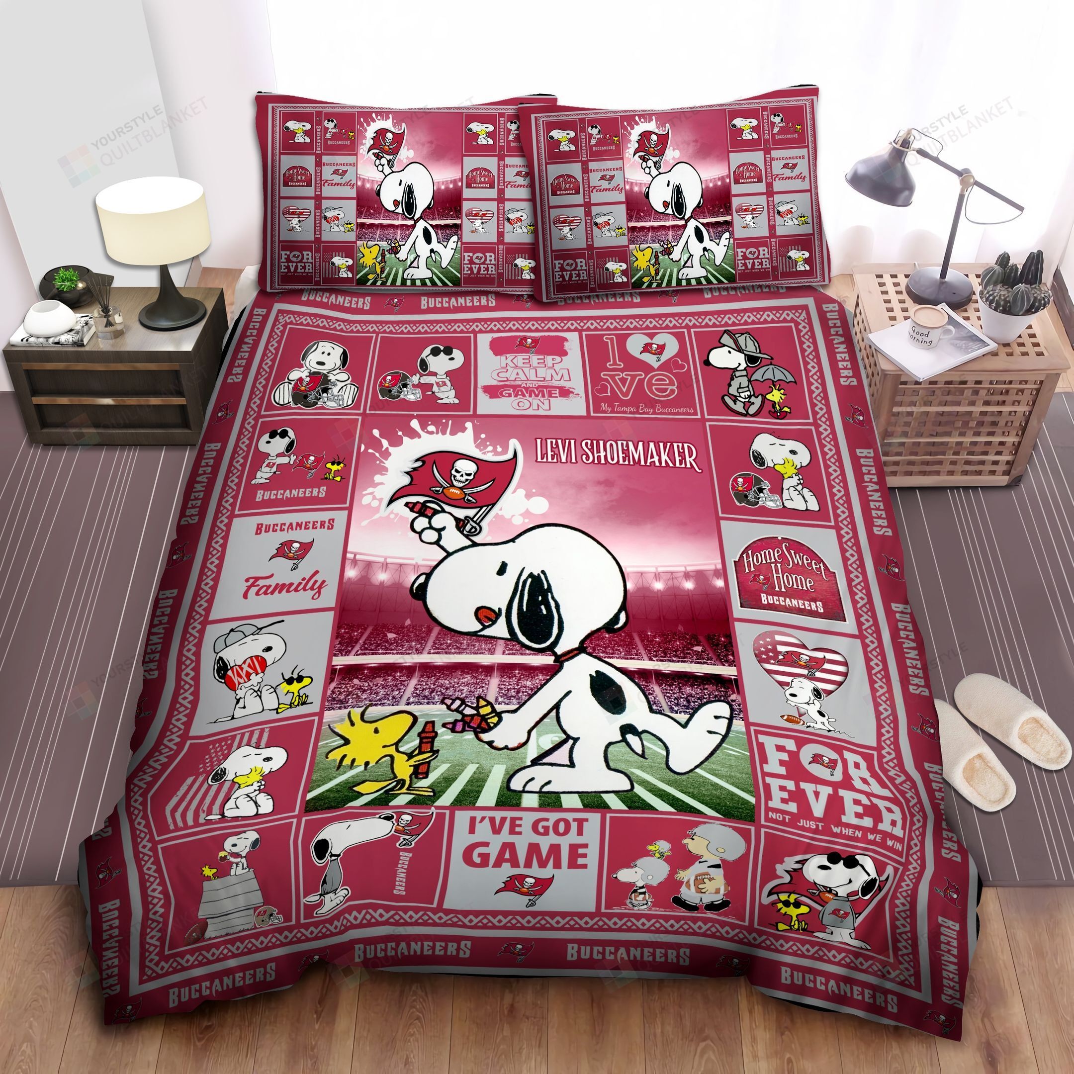 Custom Name Tampa Bay Buccaneers Bedding Set Duvet Covers