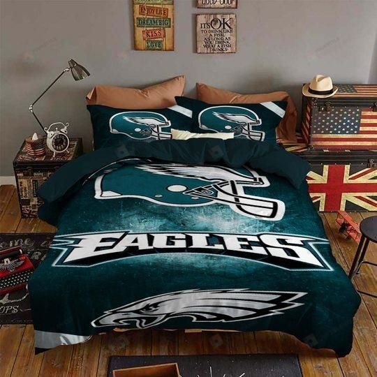 Philadelphia Eagles Bedding Set Sleepy Halloween Duvet Cover Pillow Cases