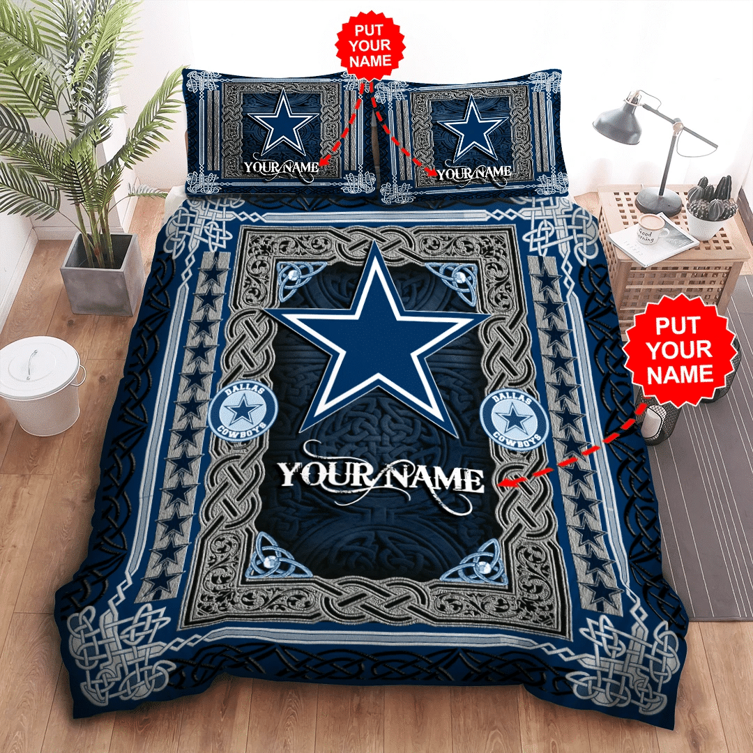 Personalized Dallas Cowboys Duvet Cover Pillowcase Bedding Set