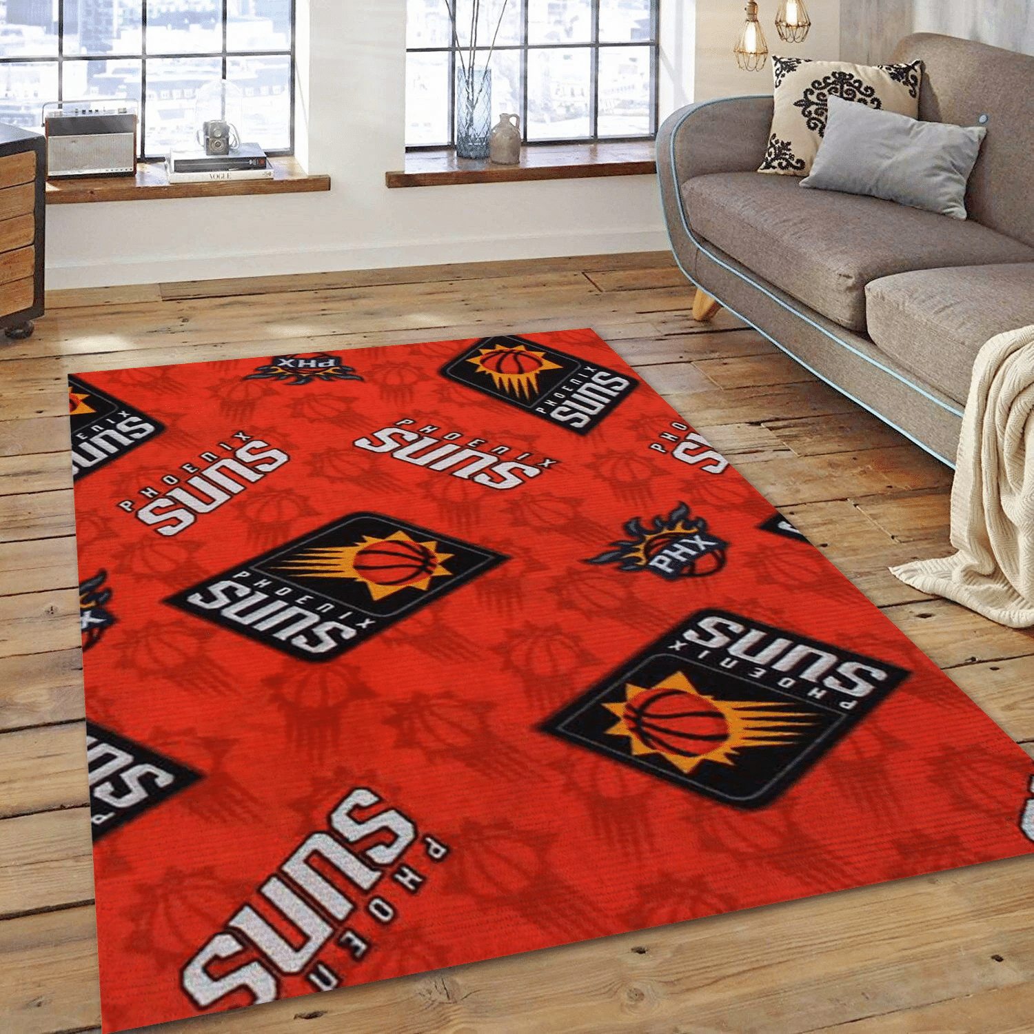 Phoenix Suns Patterns Area Rug Carpet, Bedroom Rug - Christmas Gift US Decor - Indoor Outdoor Rugs