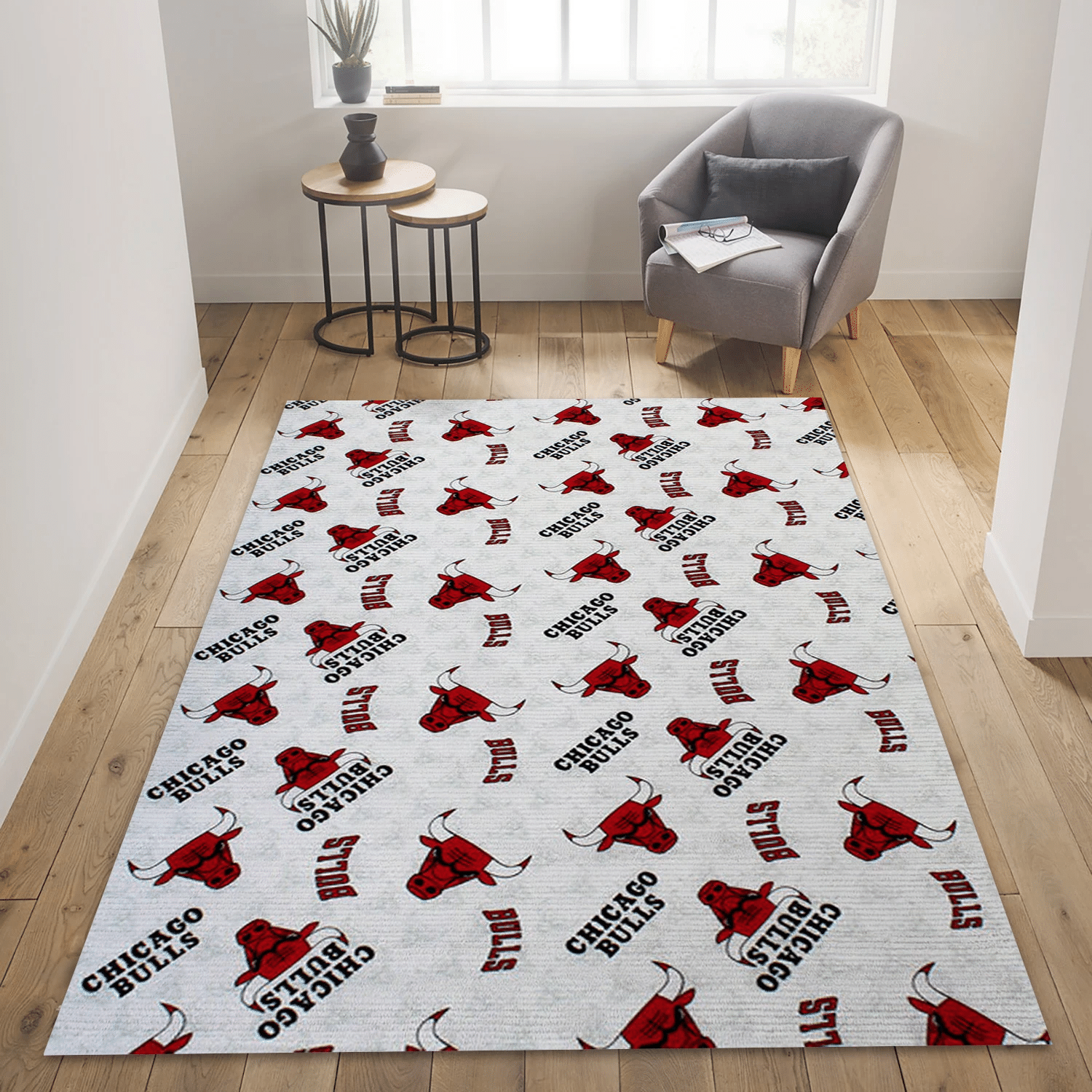 Chicago Bulls Patterns NBA Area Rug For Christmas, Living Room Rug - US Gift Decor - Indoor Outdoor Rugs