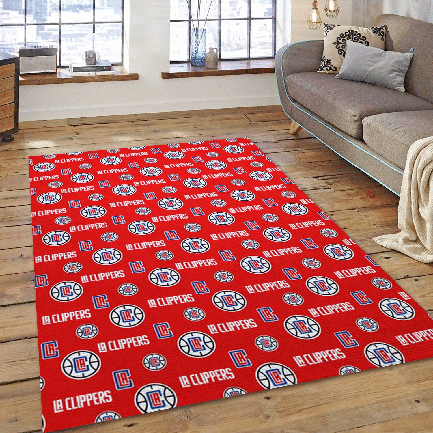 Los Angeles Clippers Patterns 1 Area Rug Carpet, Bedroom Rug - Home Decor - Indoor Outdoor Rugs