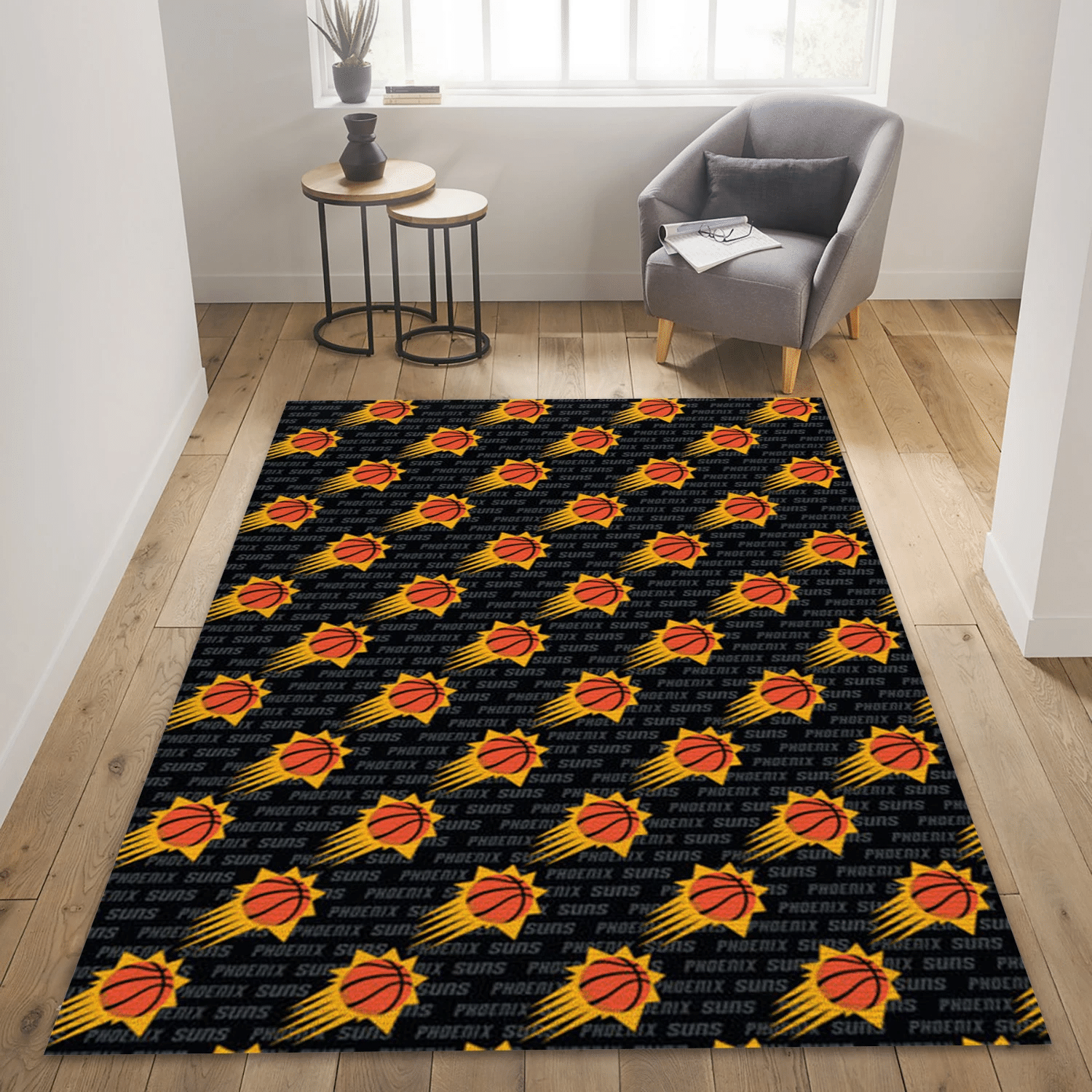 Phoenix Suns Patterns 2 Reangle Area Rug, Bedroom Rug - US Gift Decor - Indoor Outdoor Rugs