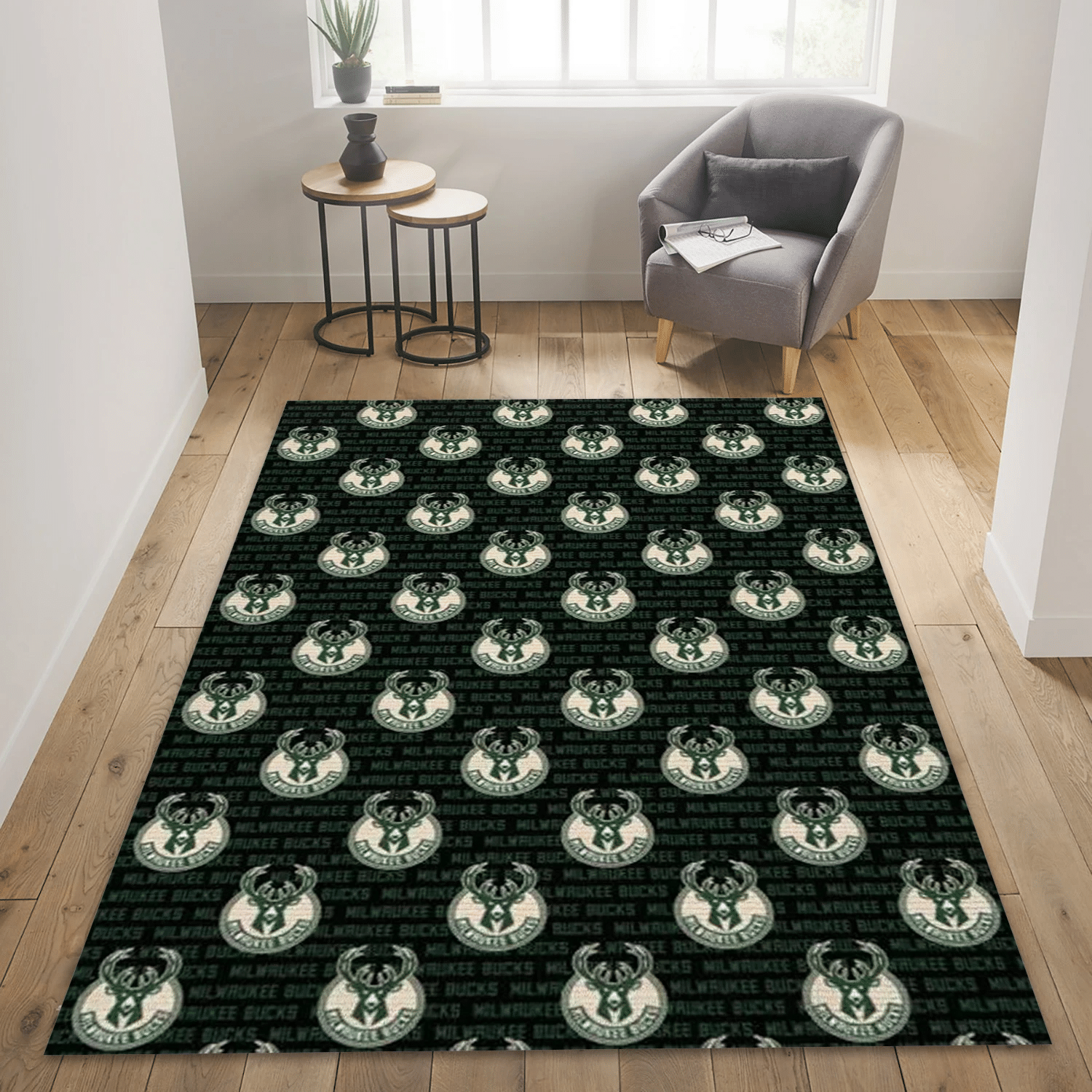 Milwaukee Bucks Patterns 1 Area Rug Carpet, Bedroom Rug - Family Gift US Decor - Indoor Outdoor Rugs