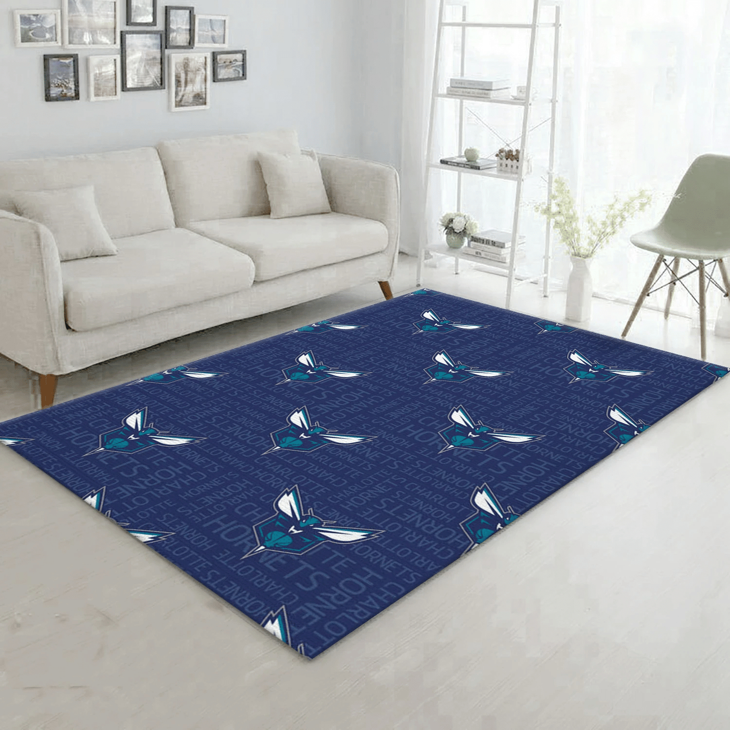 Charlotte Hornets Patterns NBA Area Rug, Bedroom Rug - Christmas Gift US Decor - Indoor Outdoor Rugs