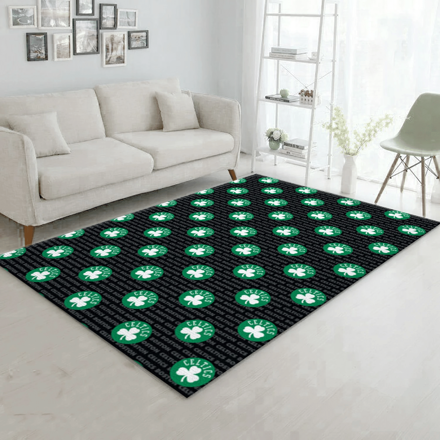 Boston Celtics Patterns 2 Reangle Area Rug, Living Room Rug - Family Gift US Decor - Indoor Outdoor Rugs