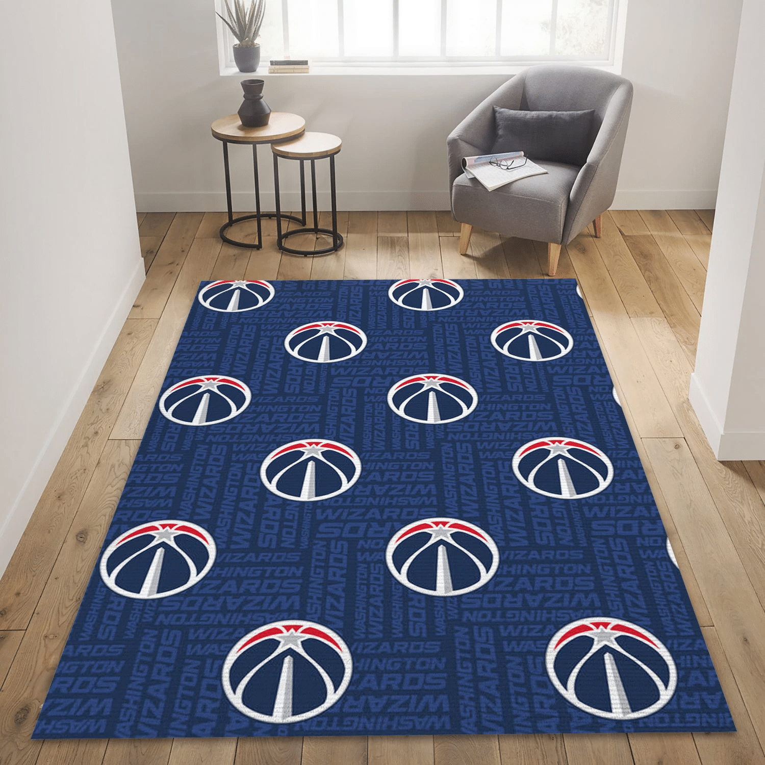 Washington Wizards Patterns Reangle Area Rug, Bedroom Rug - US Gift Decor - Indoor Outdoor Rugs