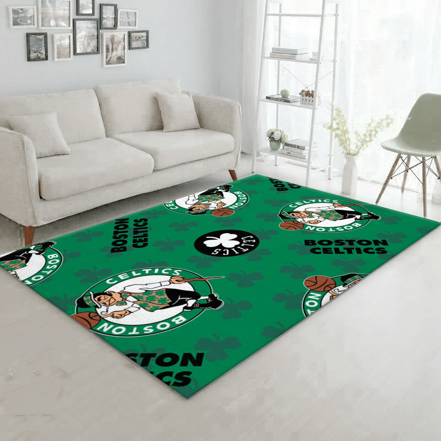 Boston Celtics Patterns 1 NBA Area Rug, Living Room Rug - Home Decor - Indoor Outdoor Rugs