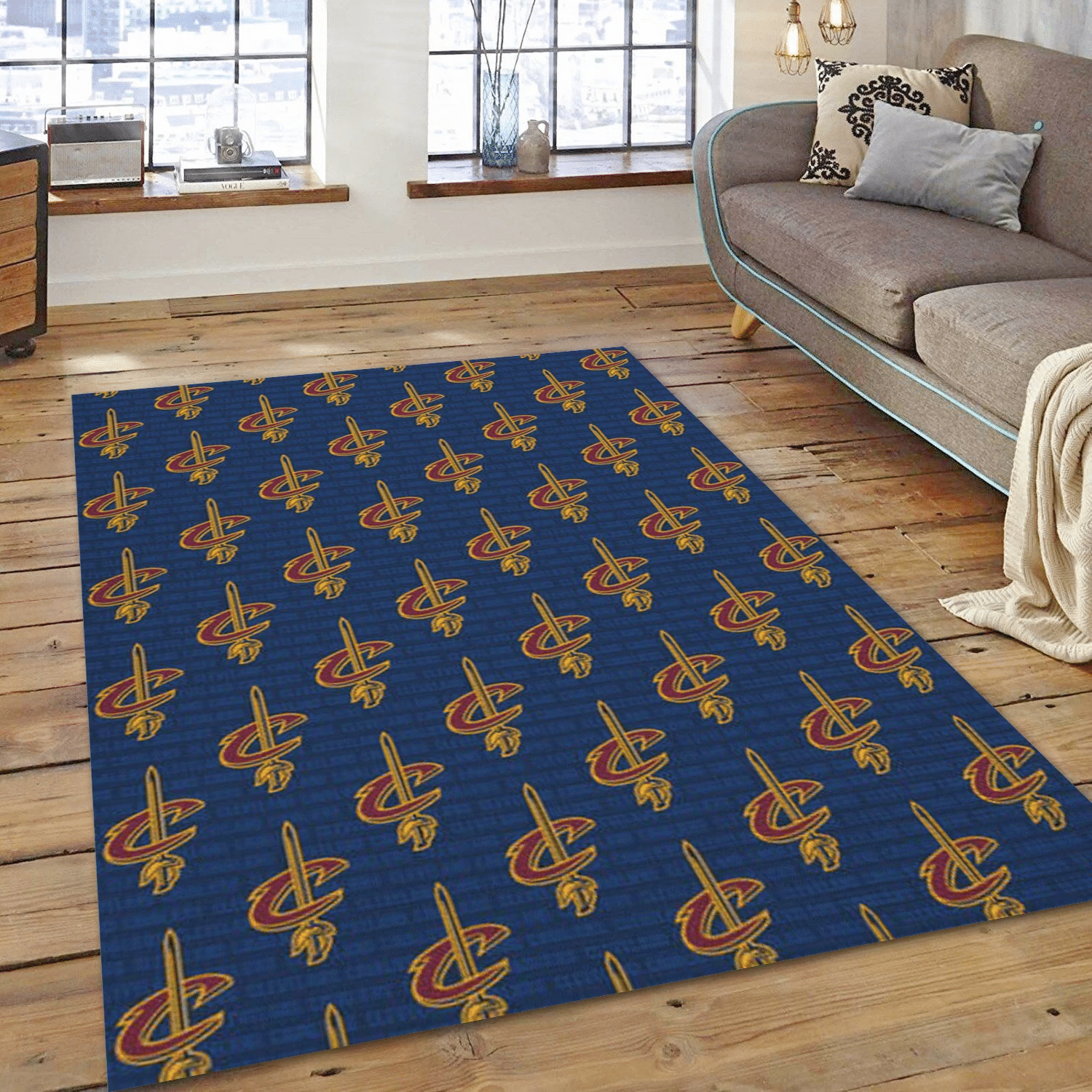 Cleveland Cavaliers Patterns Reangle Area Rug, Bedroom Rug - Family Gift US Decor - Indoor Outdoor Rugs