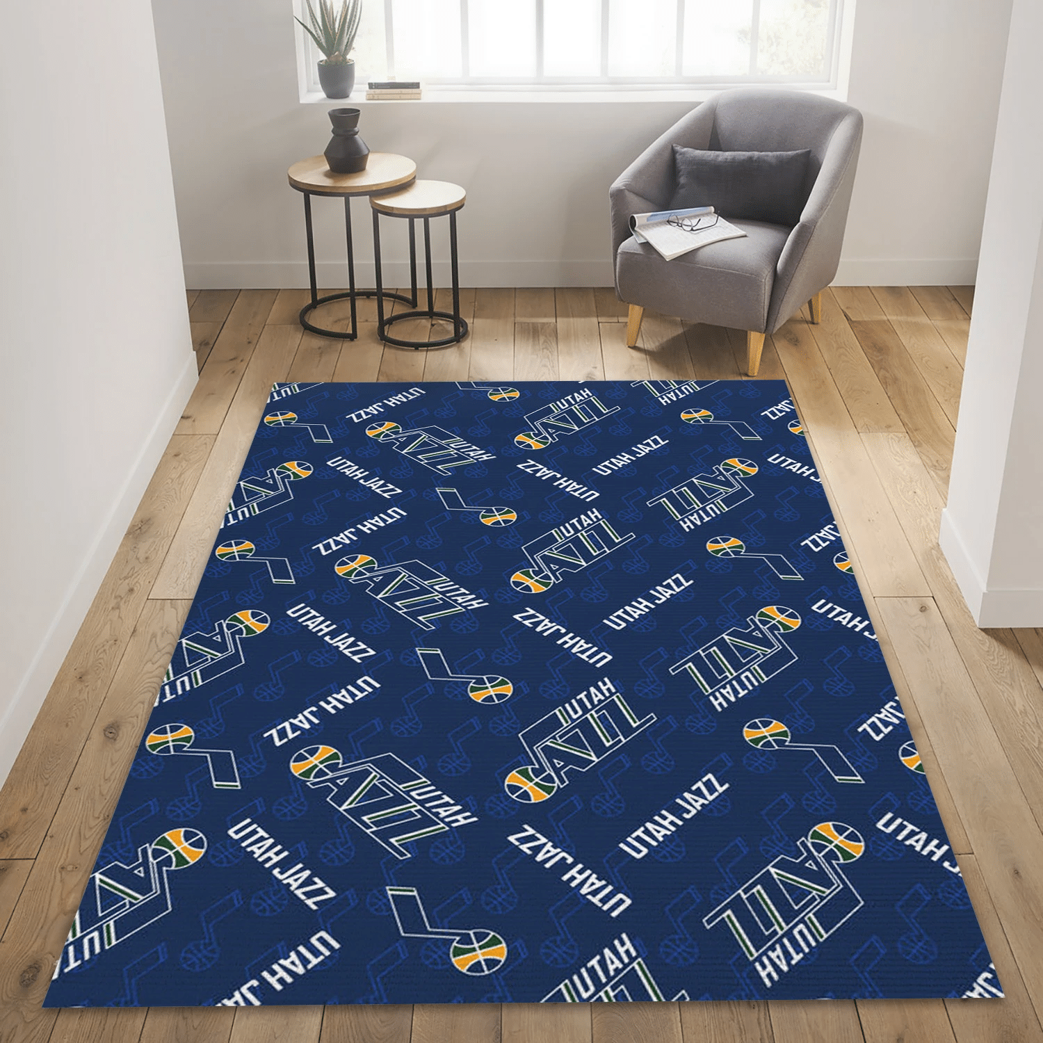 Utah Jazz Patterns Reangle Area Rug, Bedroom Rug - Christmas Gift US Decor - Indoor Outdoor Rugs