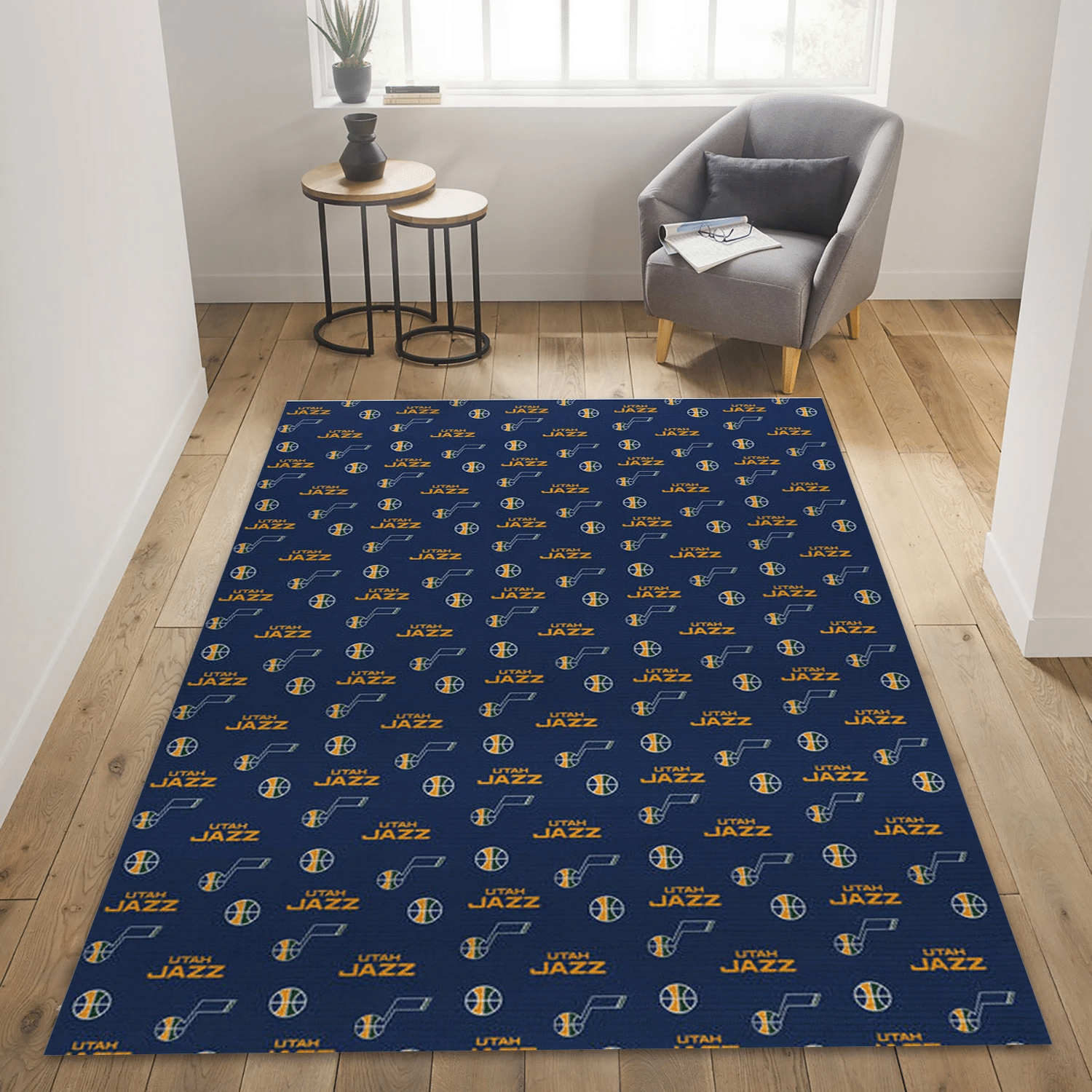 Utah Jazz Patterns 1 NBA Area Rug For Christmas, Bedroom Rug - Home Decor - Indoor Outdoor Rugs