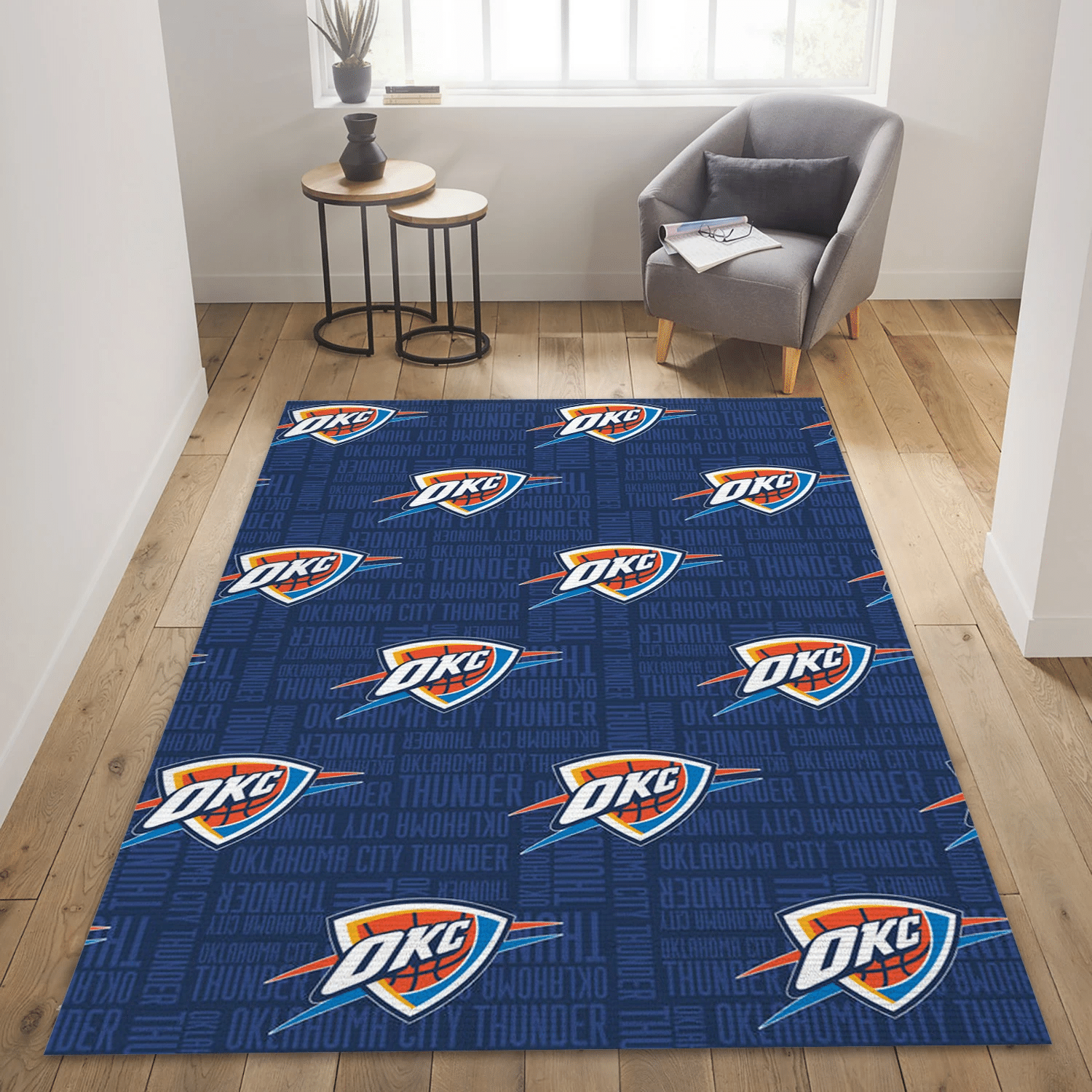 Oklahoma City Thunder Patterns 2 Area Rug Carpet, Bedroom Rug - Home US Decor - Indoor Outdoor Rugs