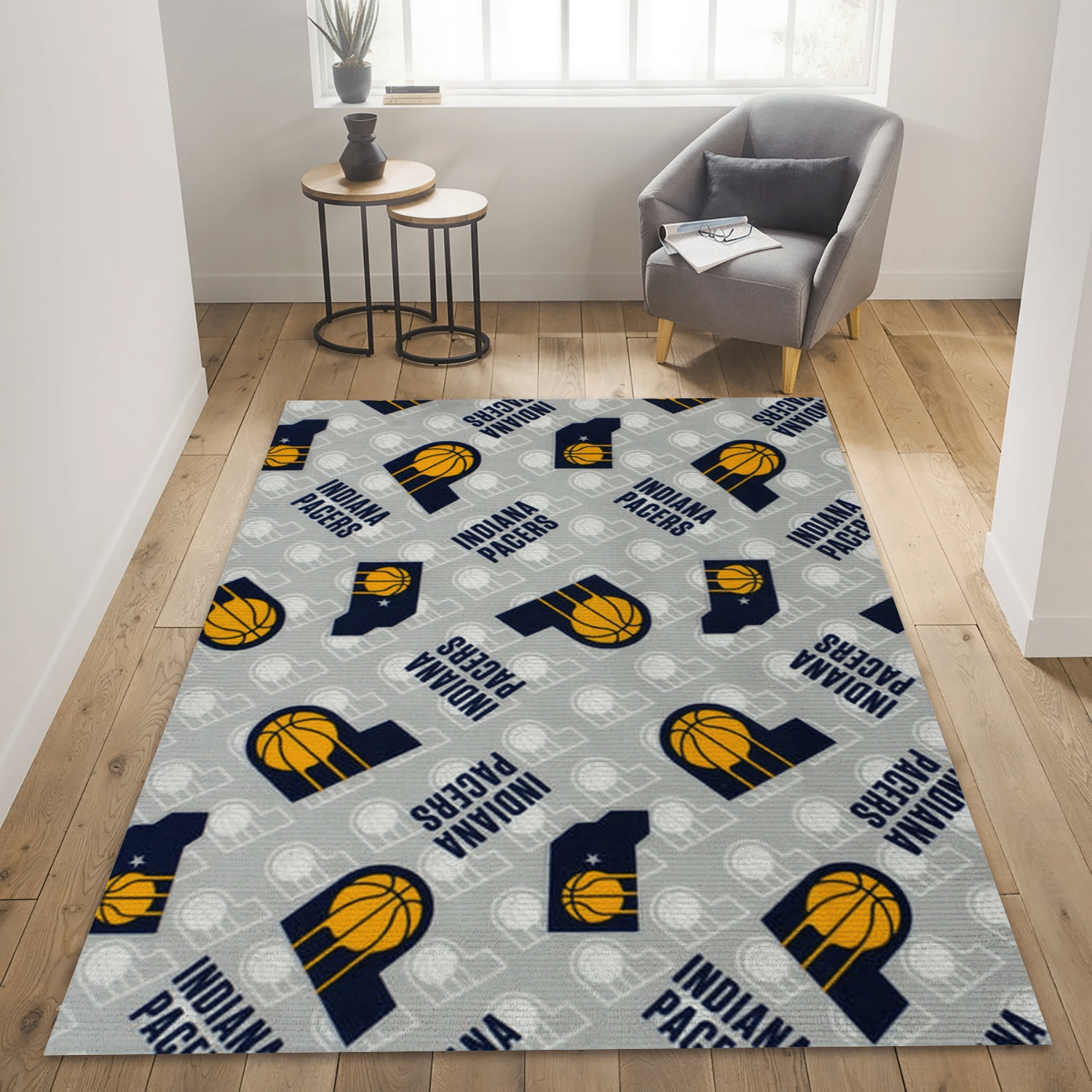 Indiana Pacers Patterns 1 Reangle Area Rug, Bedroom Rug - Christmas Gift US Decor - Indoor Outdoor Rugs