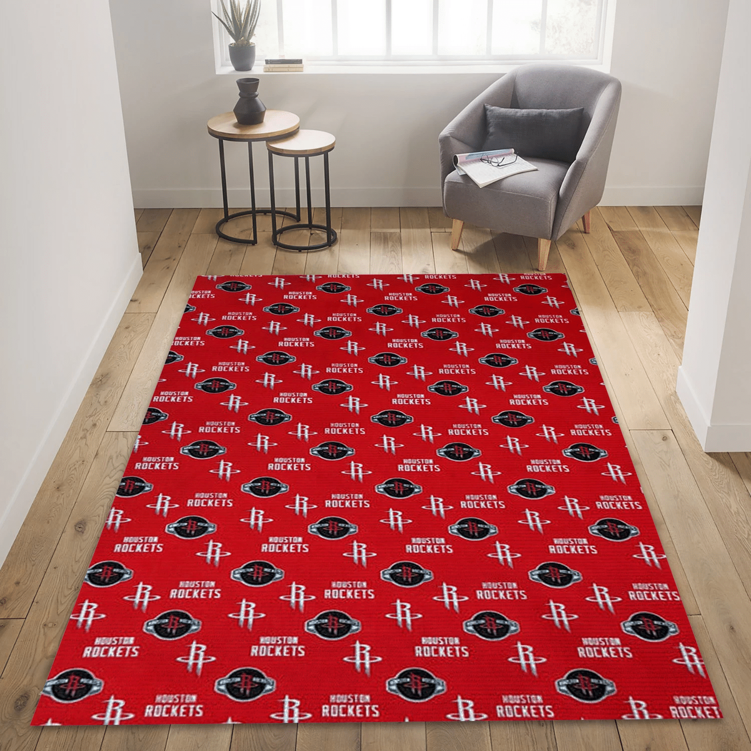 Houston Rockets Patterns 2 Reangle Area Rug, Bedroom Rug - Home US Decor - Indoor Outdoor Rugs