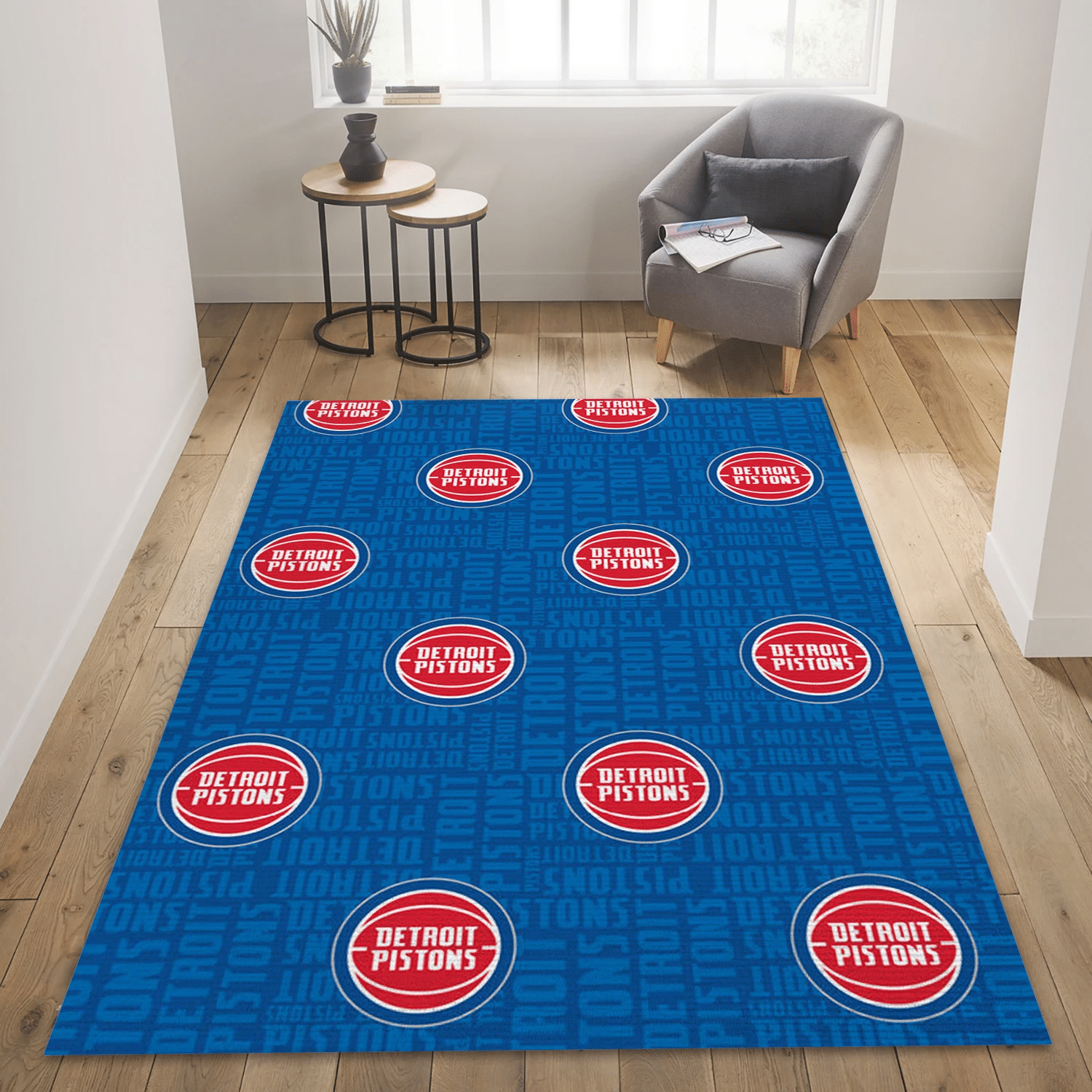 Detroit Pistons Patterns Area Rug Carpet, Living Room Rug - Family Gift US Decor - Indoor Outdoor Rugs