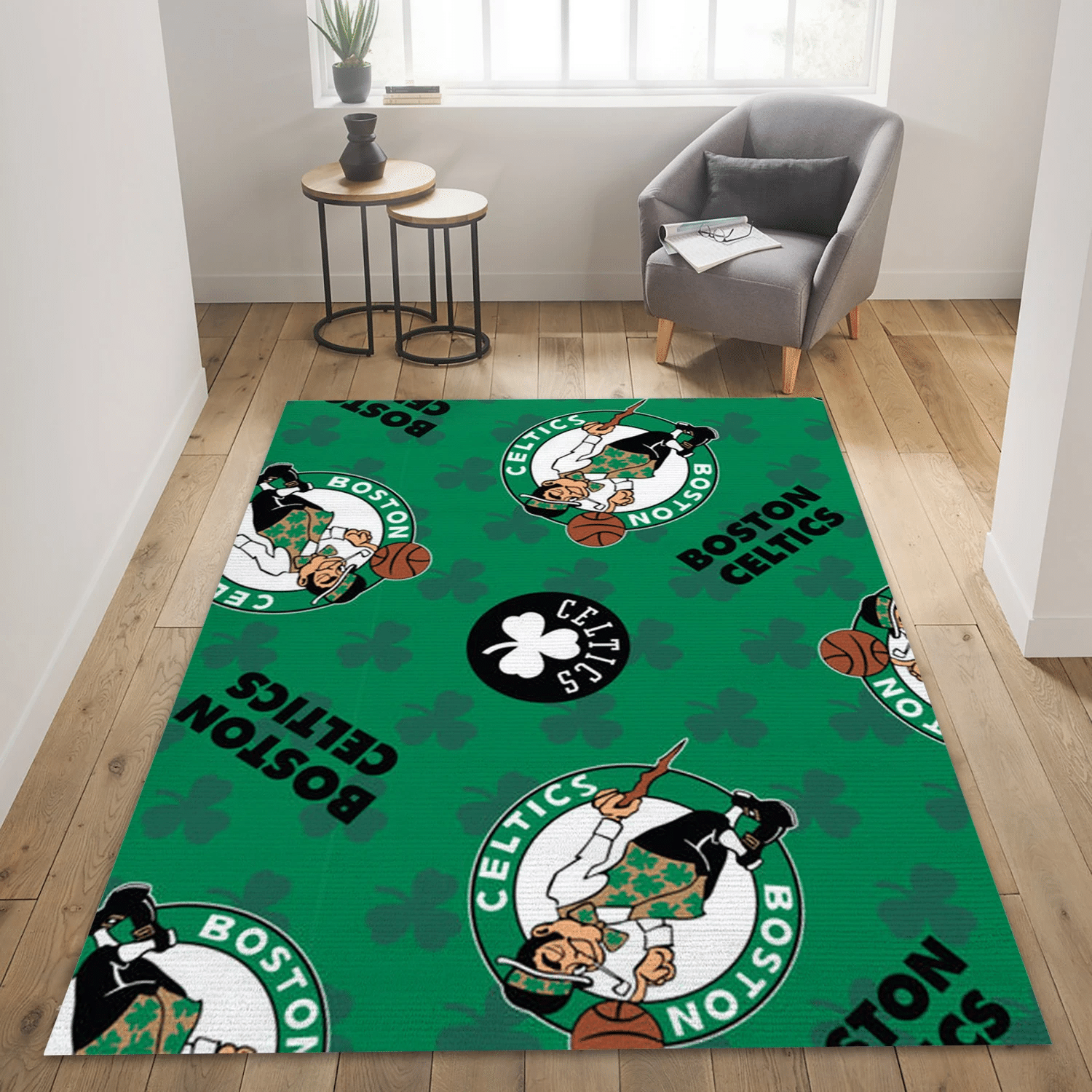 Boston Celtics Patterns 1 NBA Area Rug, Living Room Rug - Home Decor - Indoor Outdoor Rugs