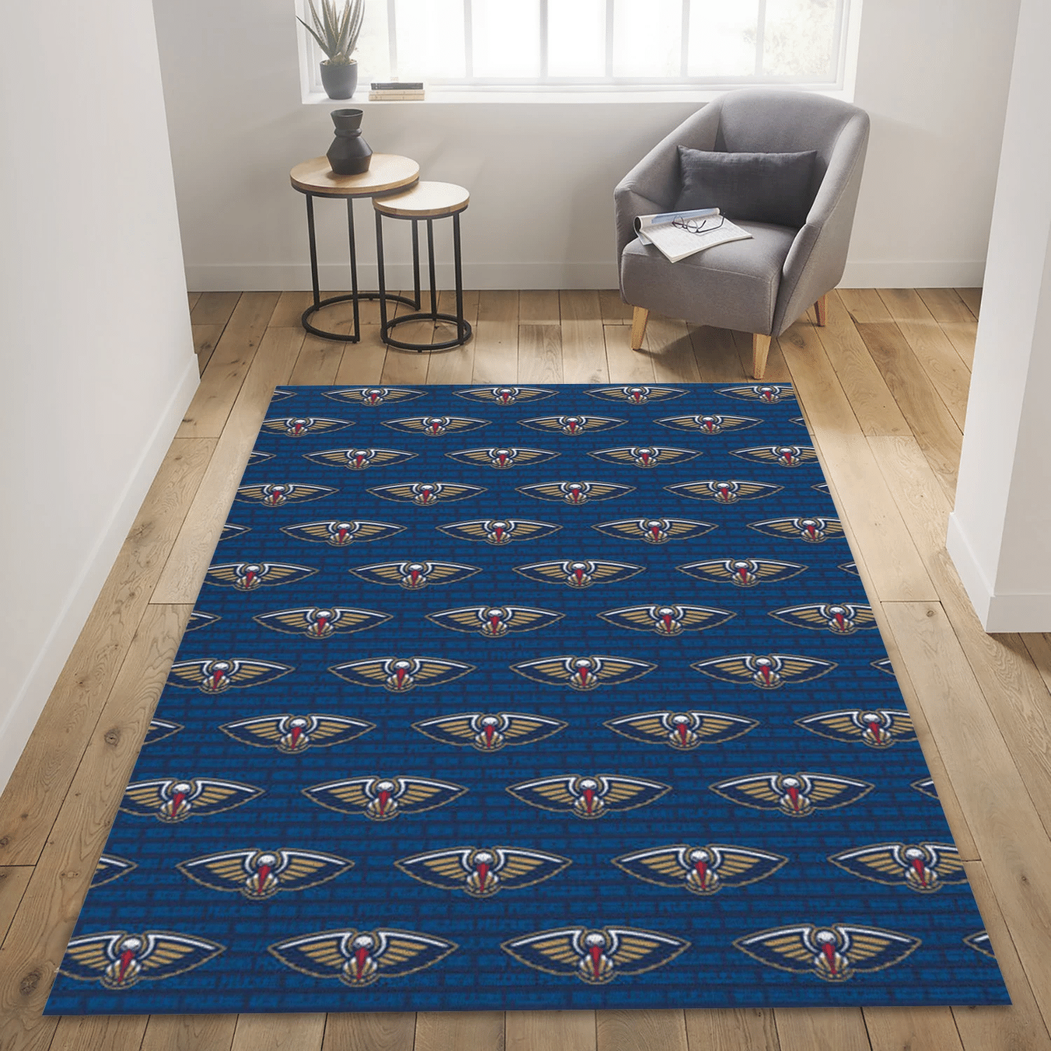 New Orleans Pelicans Patterns 1 Reangle Area Rug, Bedroom Rug - Home Decor - Indoor Outdoor Rugs