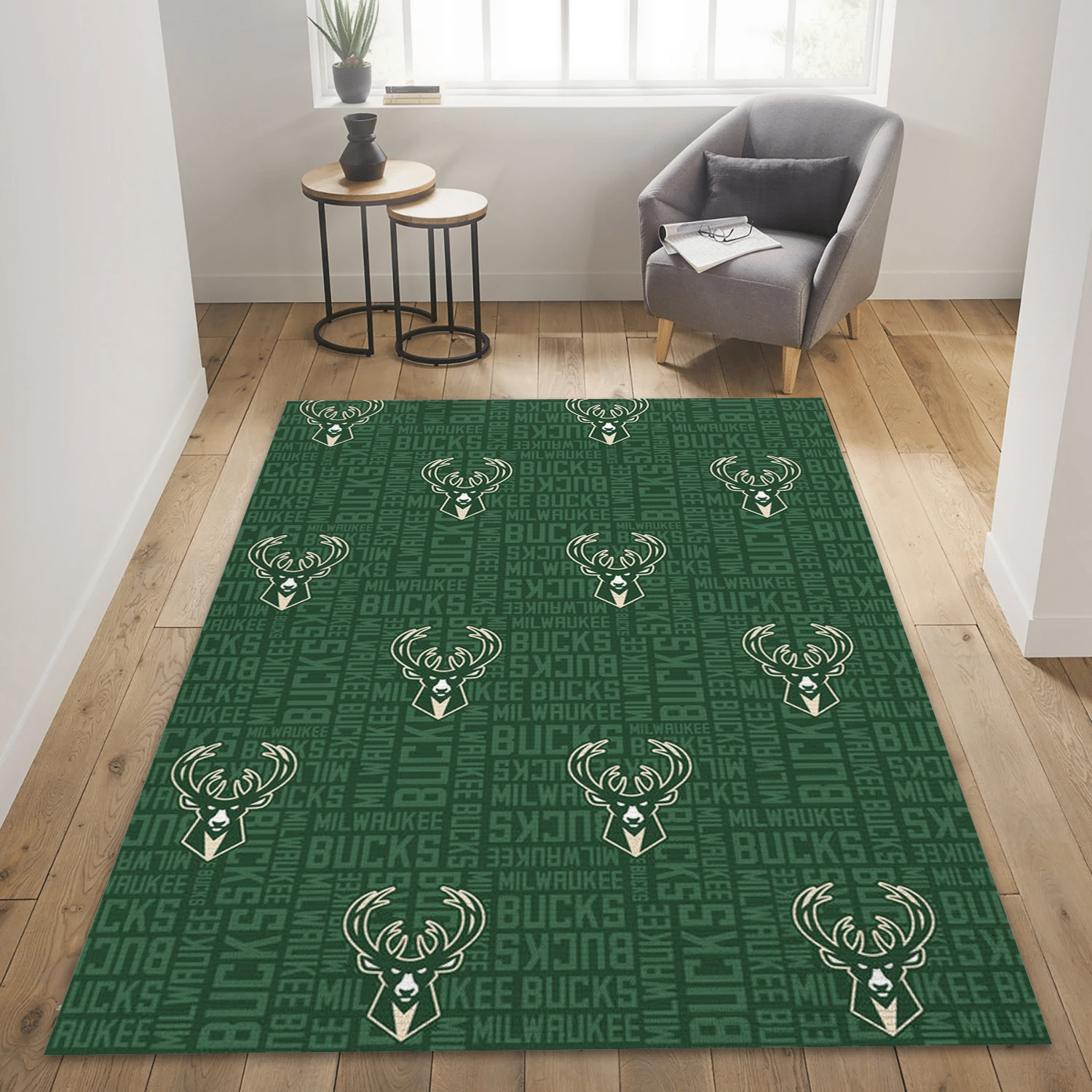 Milwaukee Bucks Patterns 2 NBA Area Rug, Bedroom Rug - Christmas Gift US Decor - Indoor Outdoor Rugs